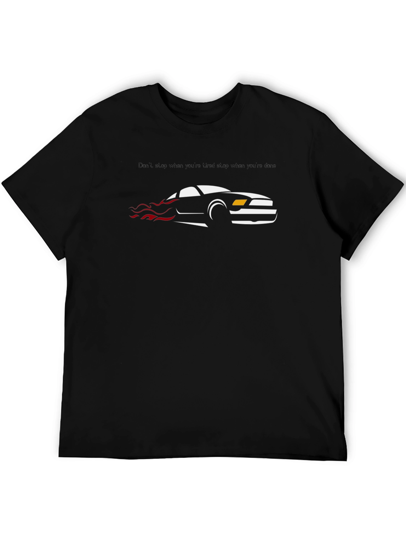 Black Mustang Graphic T-Shirt - Dont Stop When Tired