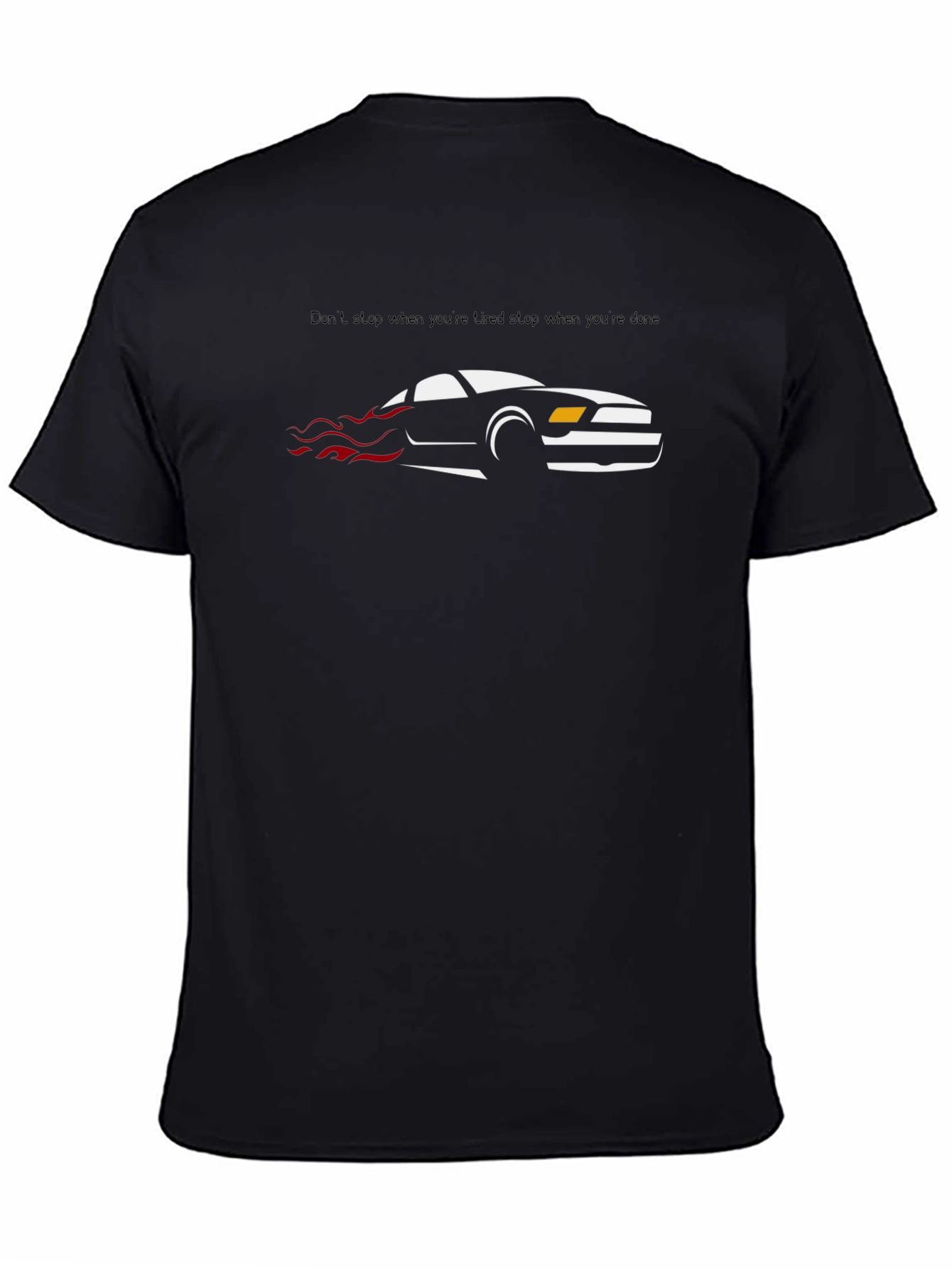 Black Mustang Graphic T-Shirt - Dont Stop When Tired