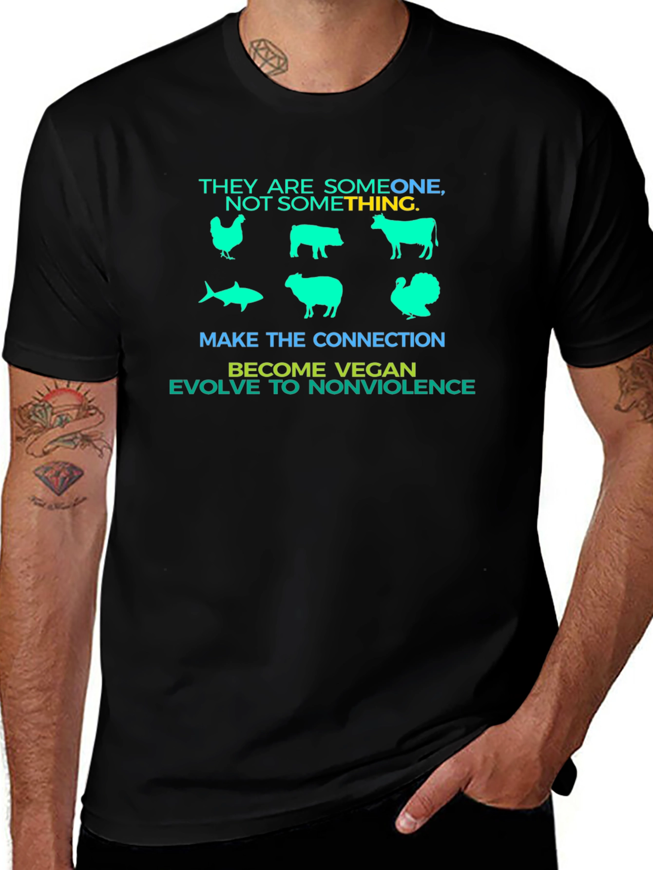 Vegan Message Graphic T-Shirt