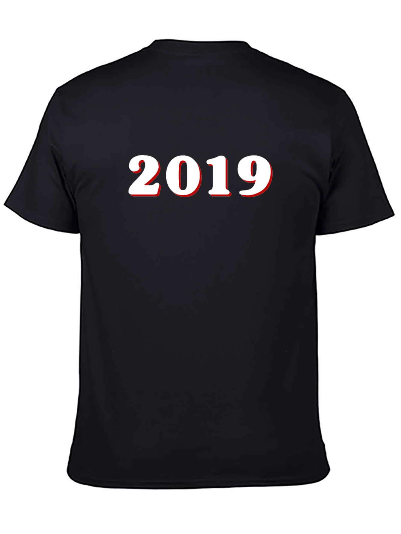 2019 Graphic Tee - Black Cotton Blend T-Shirt