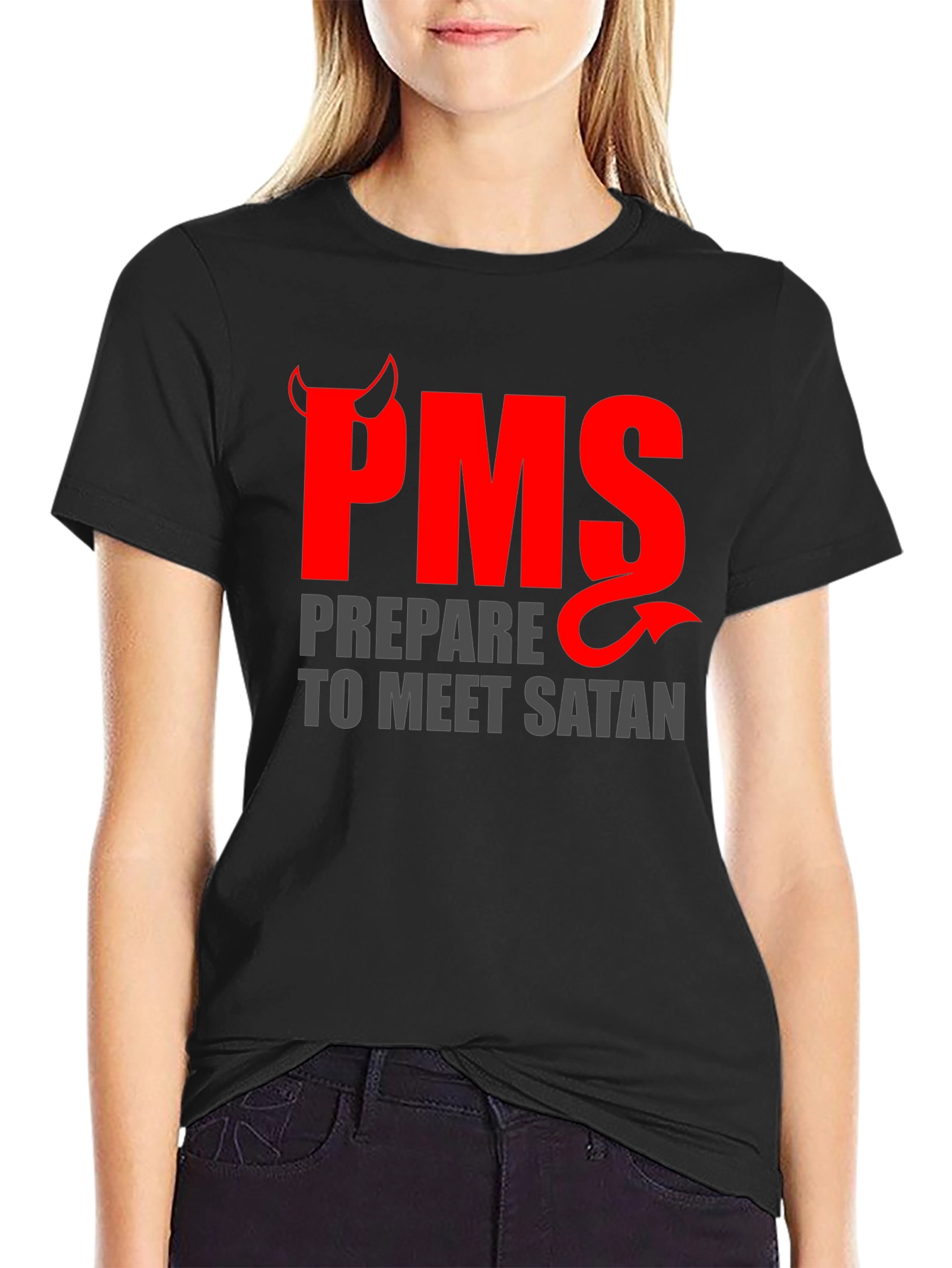 PMS Prepare to Meet Satan Graphic T-Shirt