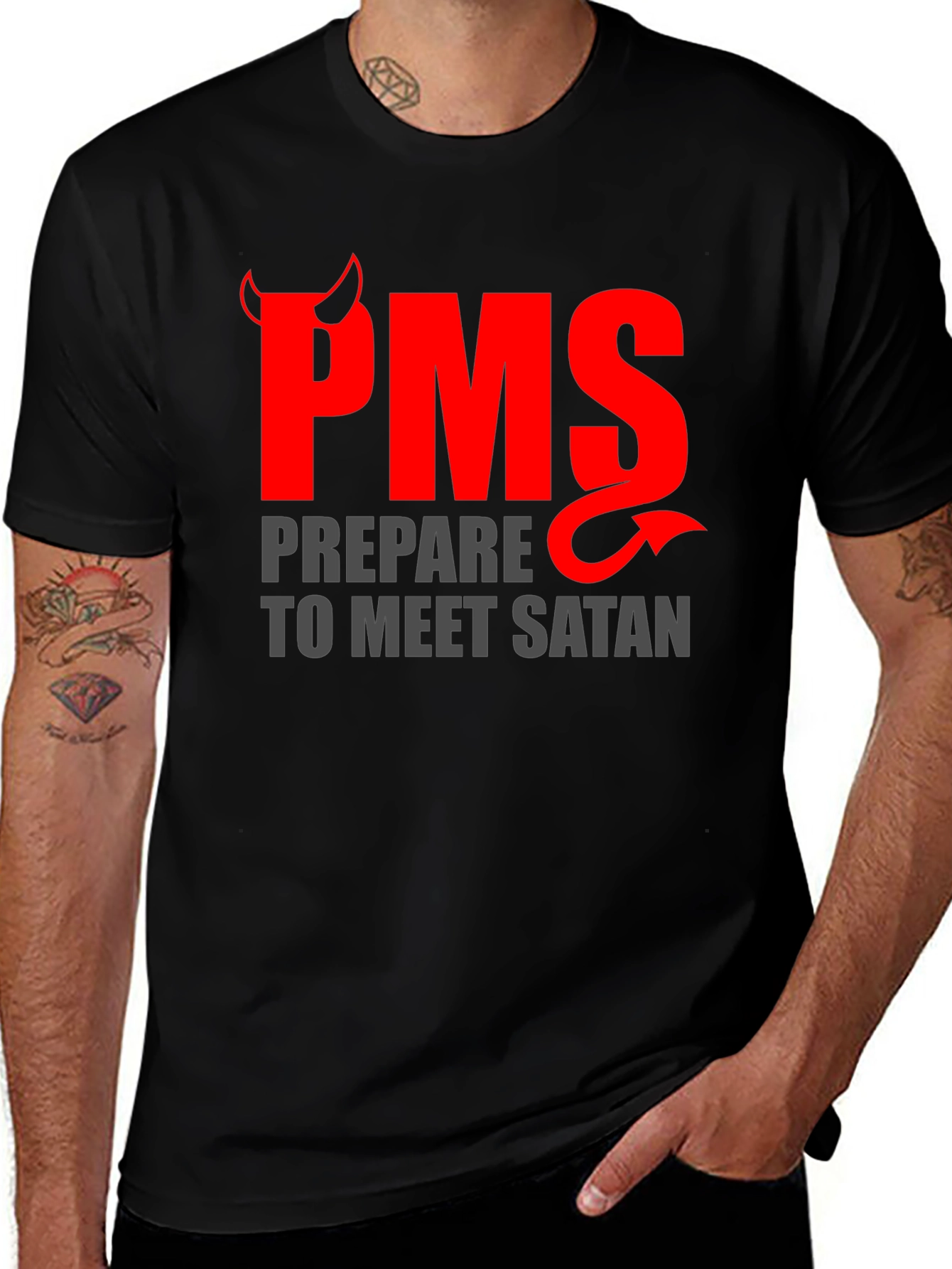 PMS Prepare to Meet Satan Graphic T-Shirt