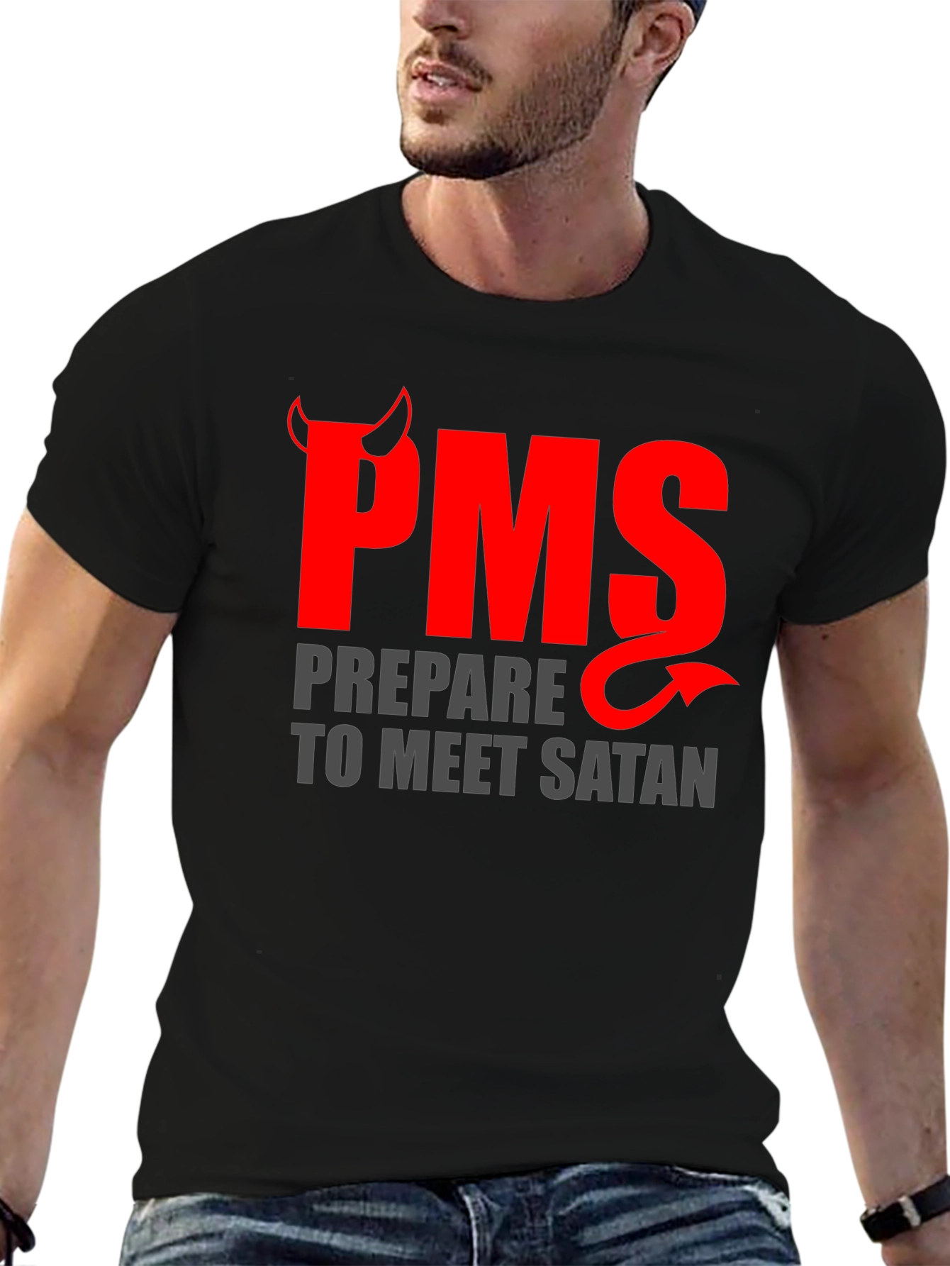 PMS Prepare to Meet Satan Graphic T-Shirt