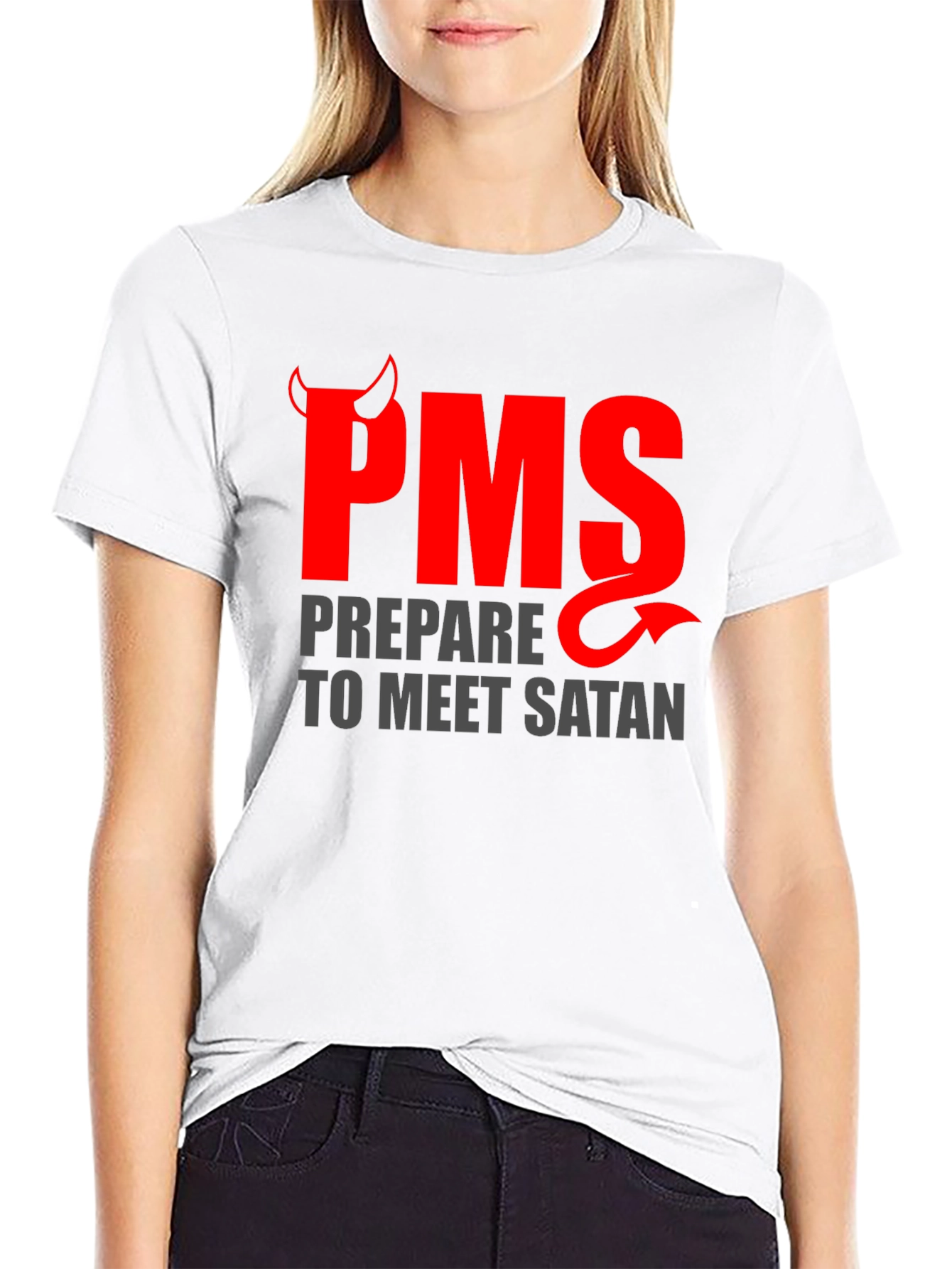 PMS Prepare to Meet Satan Graphic T-Shirt