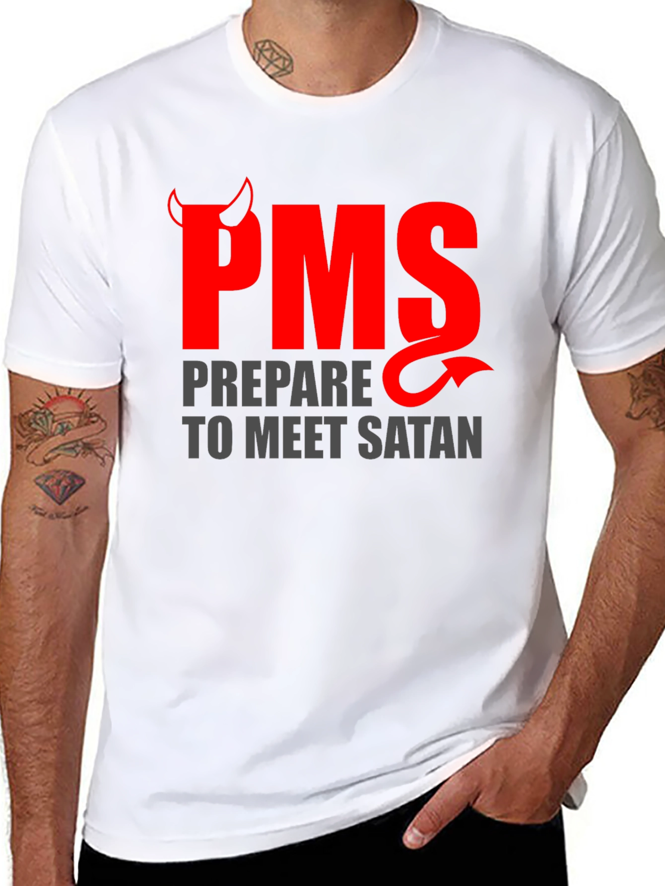 PMS Prepare to Meet Satan Graphic T-Shirt