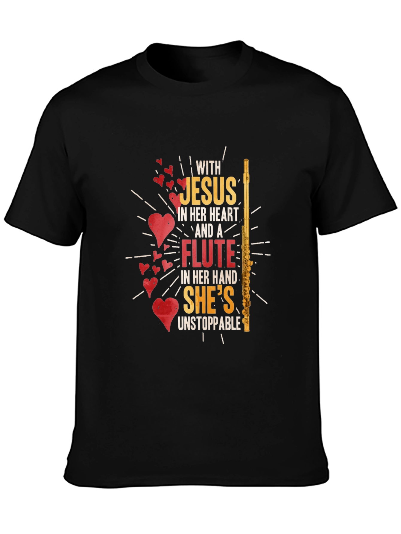 Jesus & Flute T-Shirt - Unstoppable Womens Tee