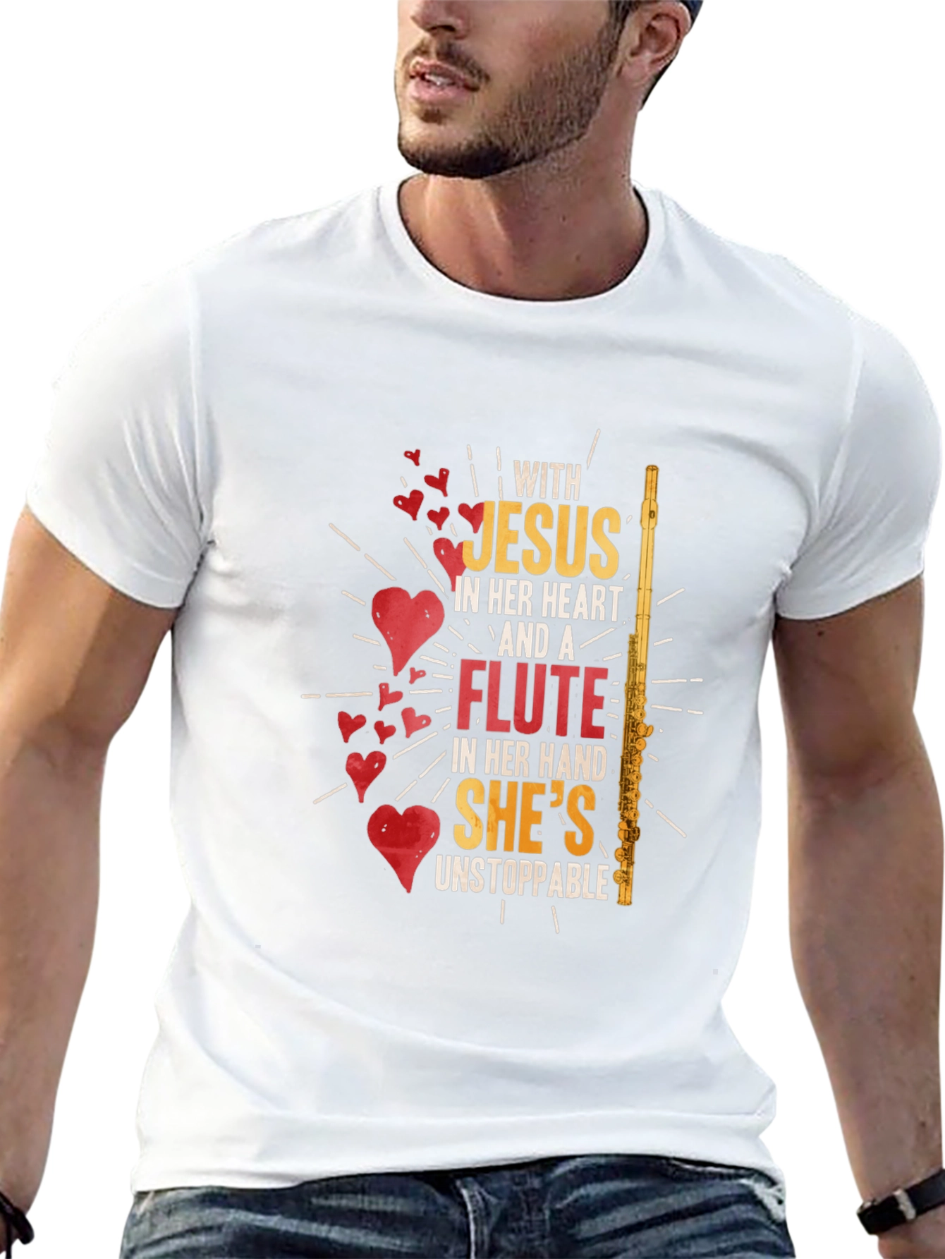Jesus & Flute T-Shirt - Unstoppable Womens Tee