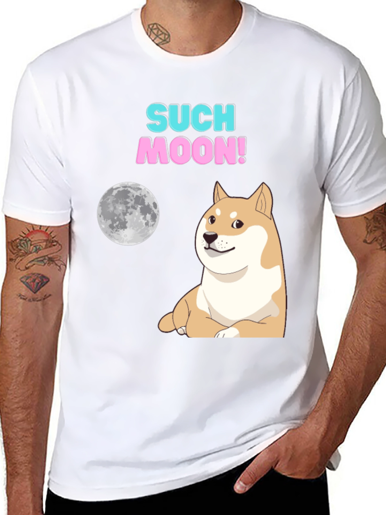 Such Moon! Meme Dog Graphic T-Shirt