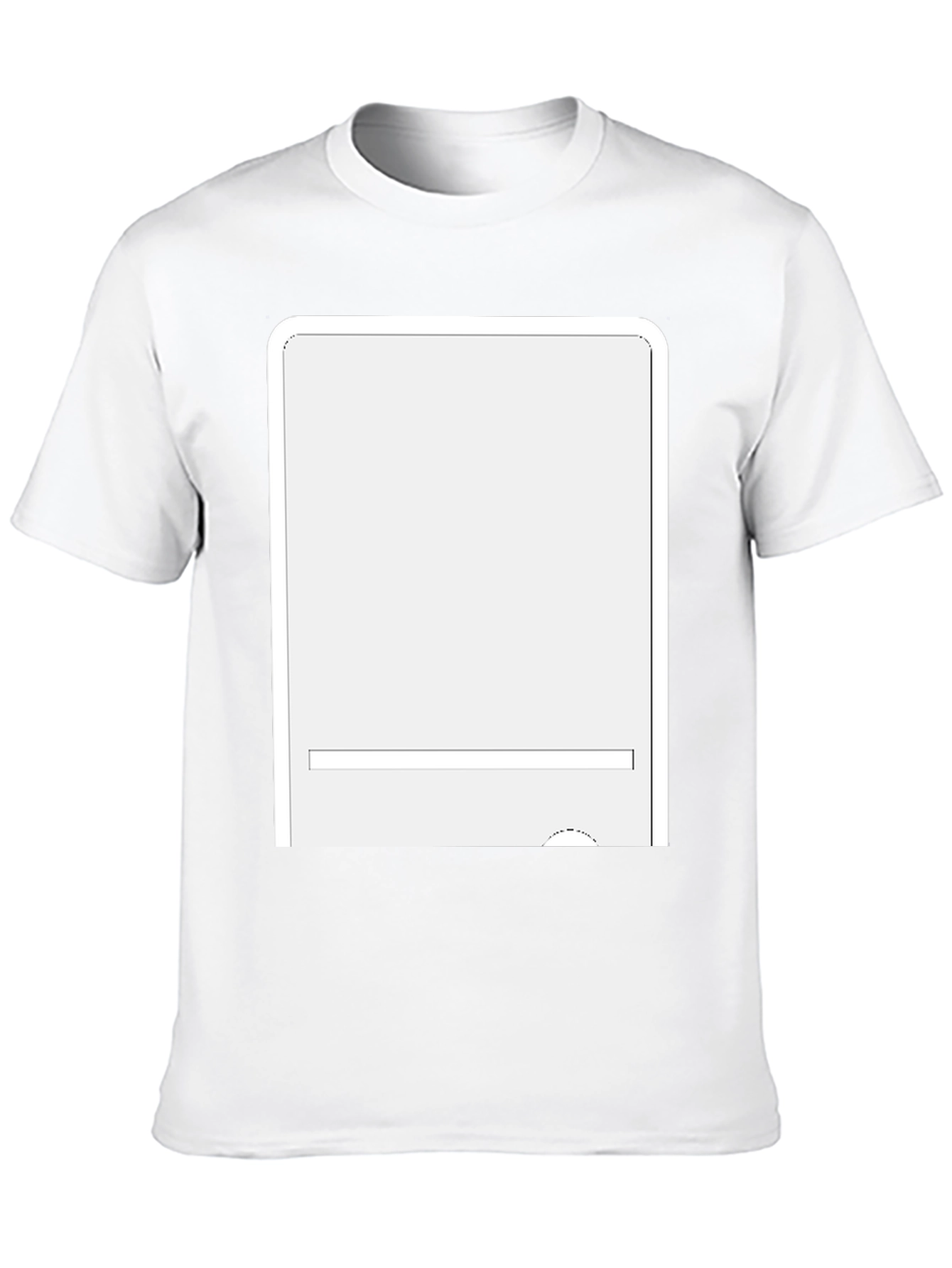 Classic Black T-Shirt with Customizable Panel