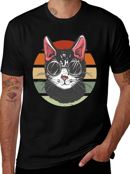 Cool Cat Retro Sunset T-Shirt