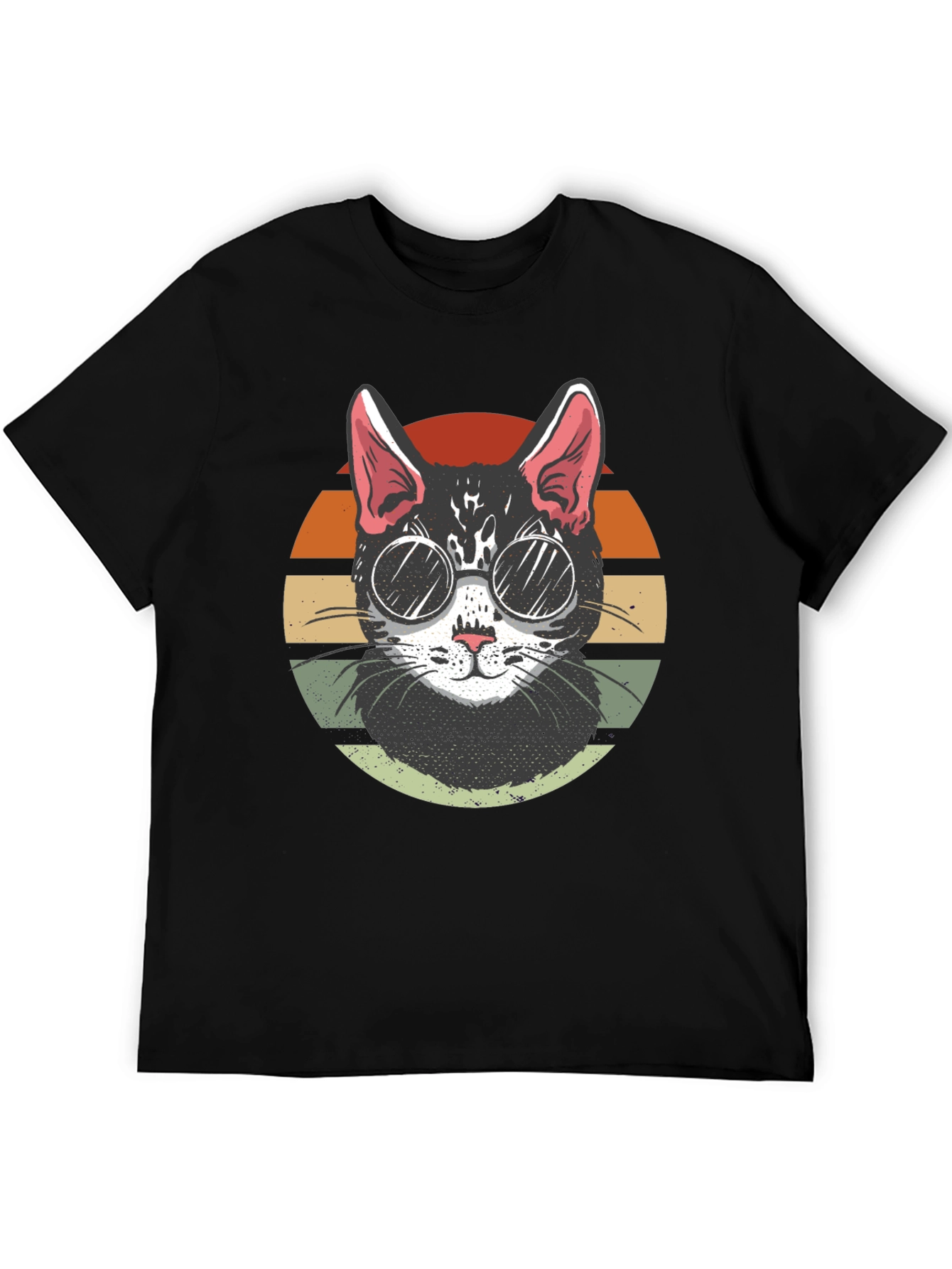Cool Cat Retro Sunset T-Shirt