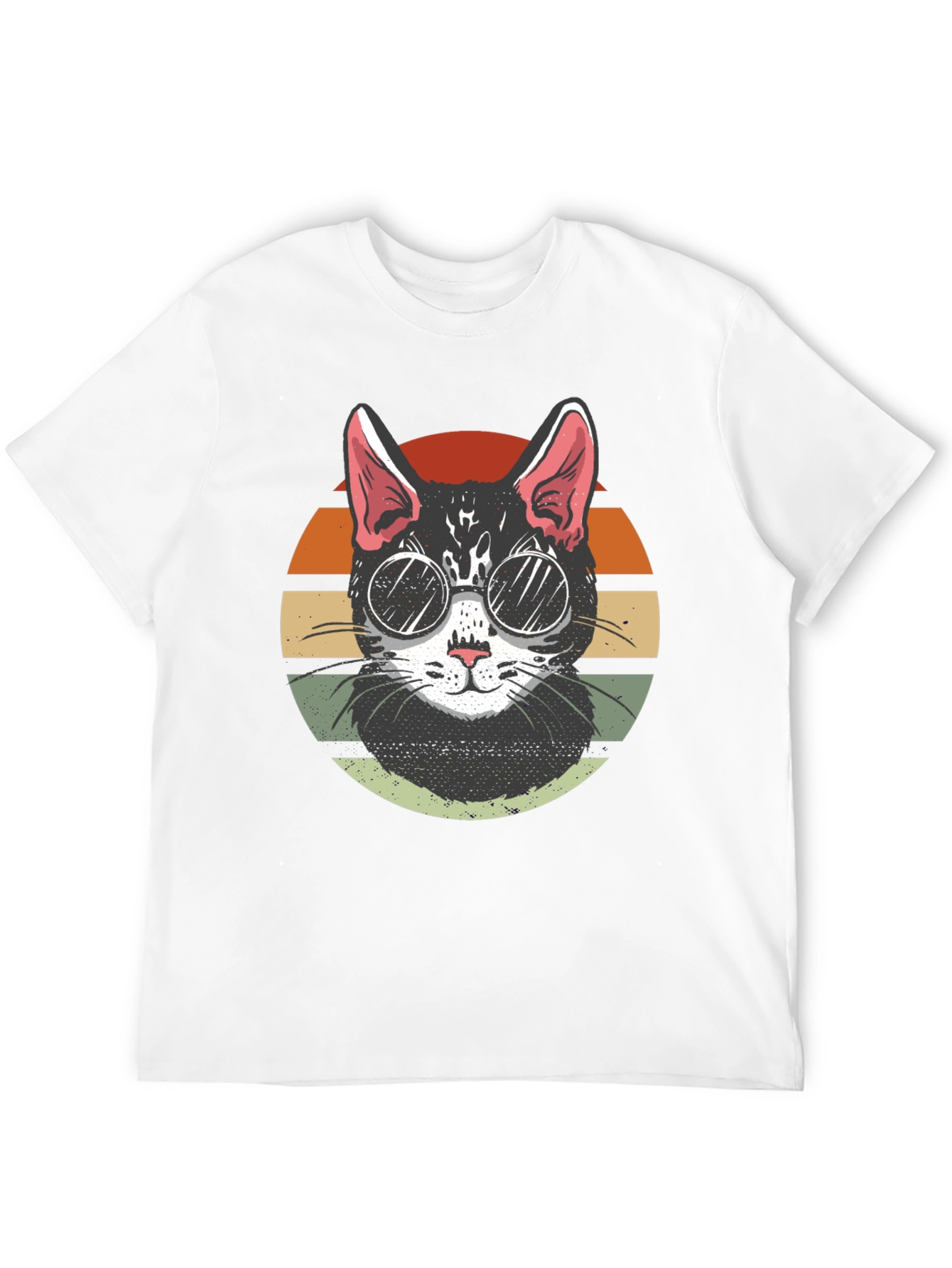 Cool Cat Retro Sunset T-Shirt