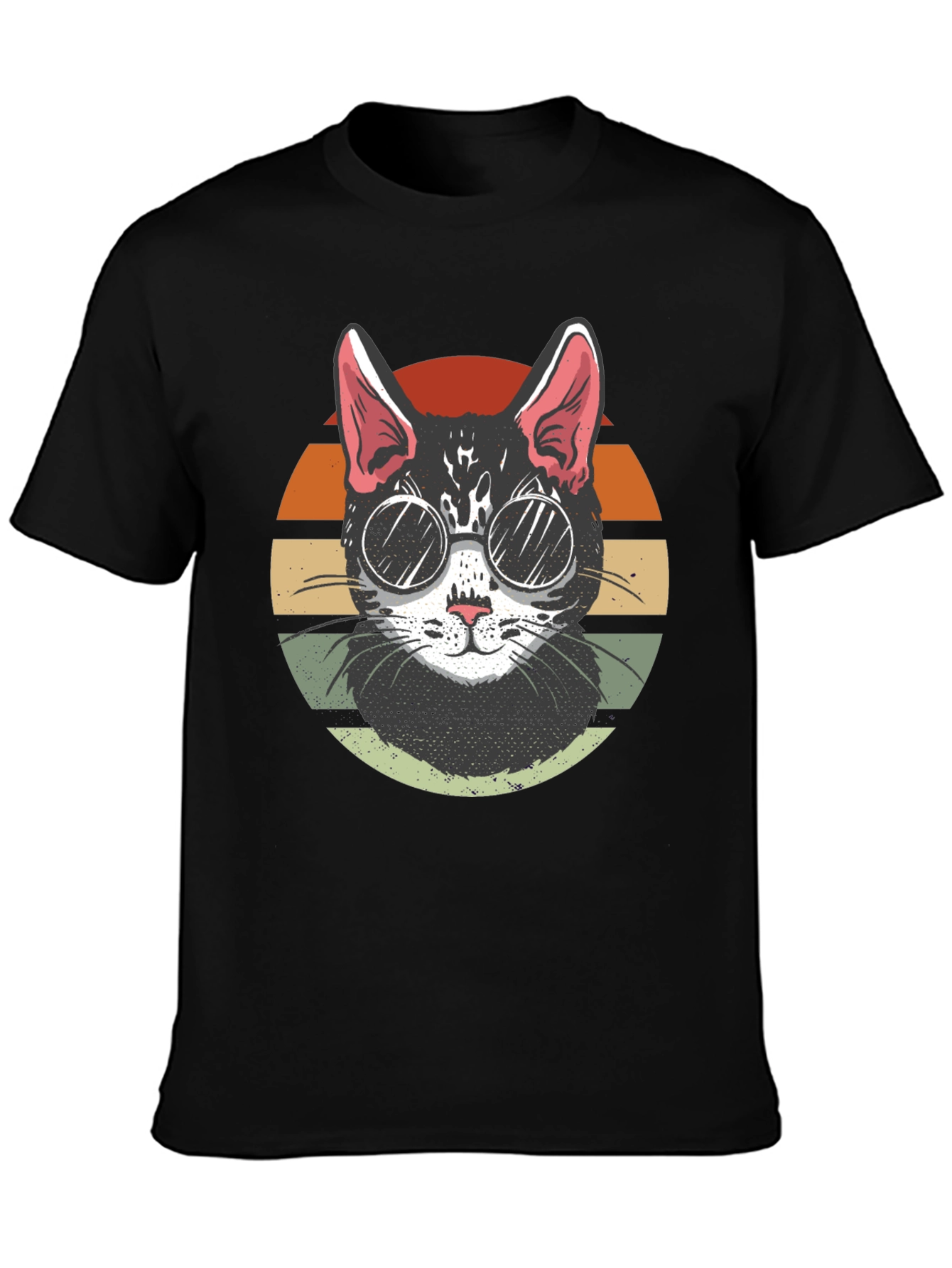 Cool Cat Retro Sunset T-Shirt