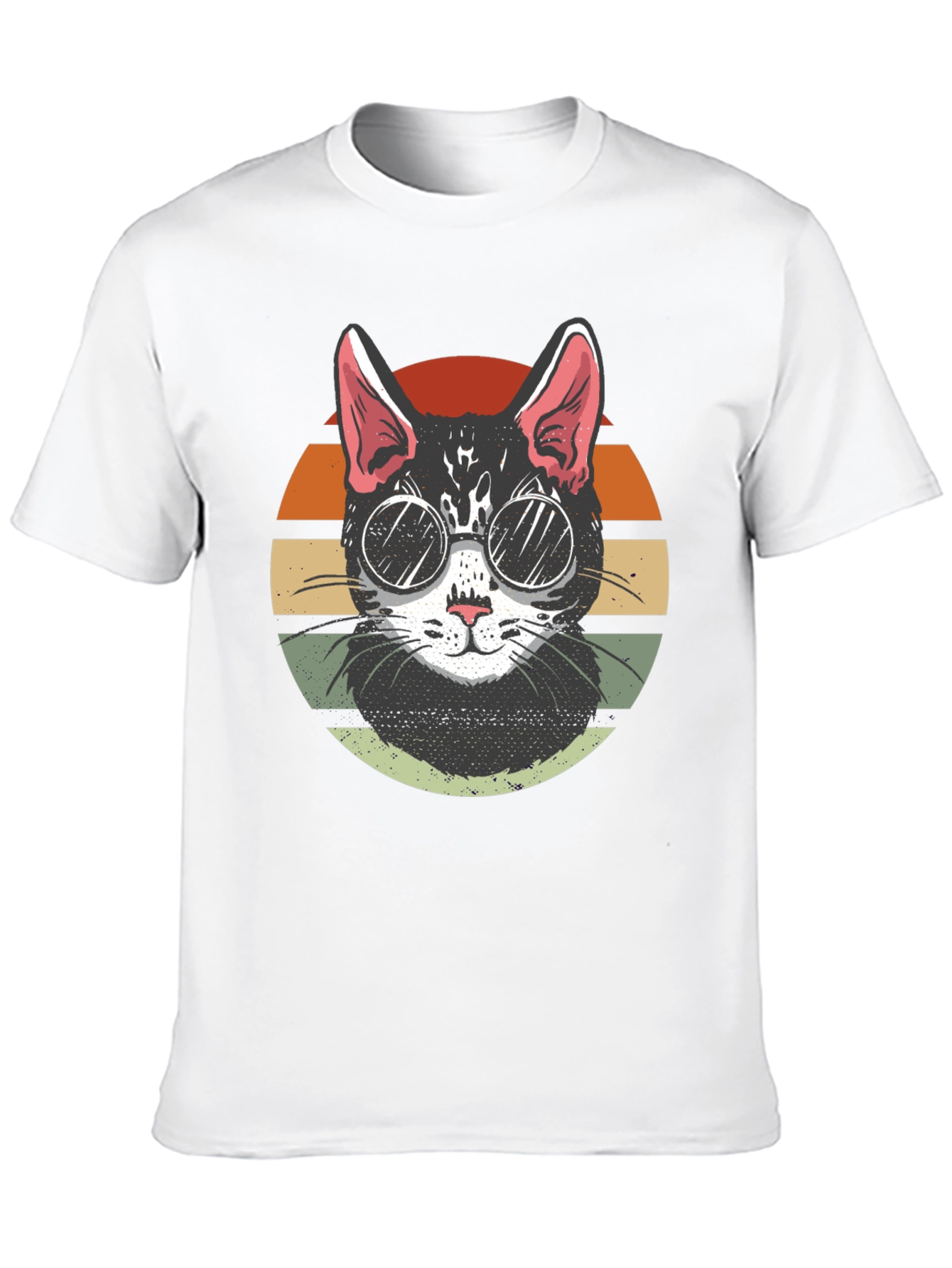 Cool Cat Retro Sunset T-Shirt