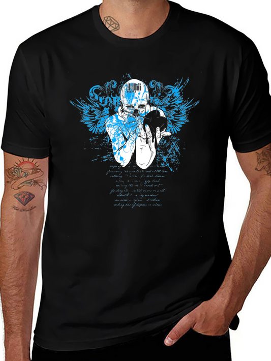 Skull Graphic Print Crew Neck T-Shirt