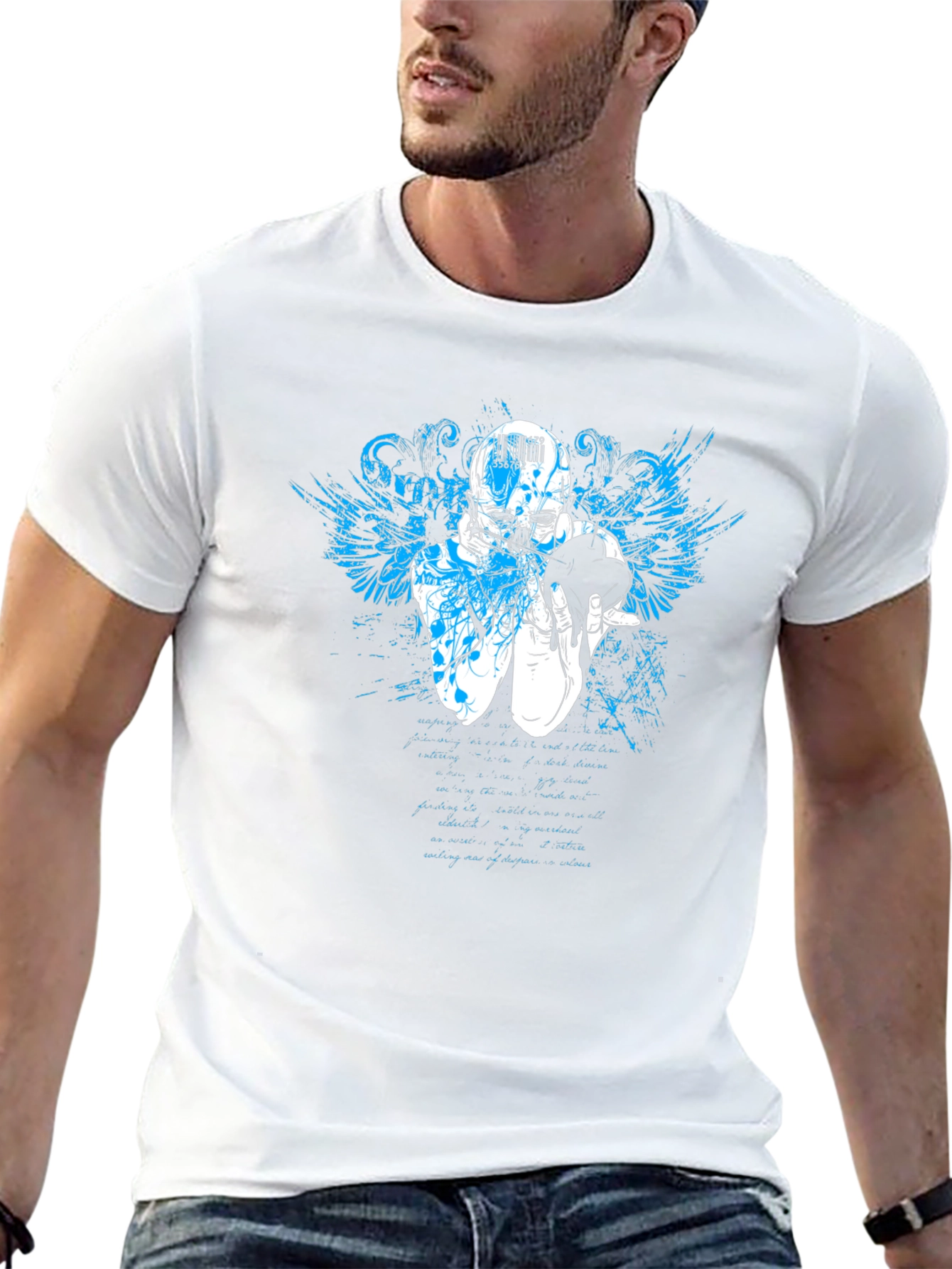 Skull Graphic Print Crew Neck T-Shirt