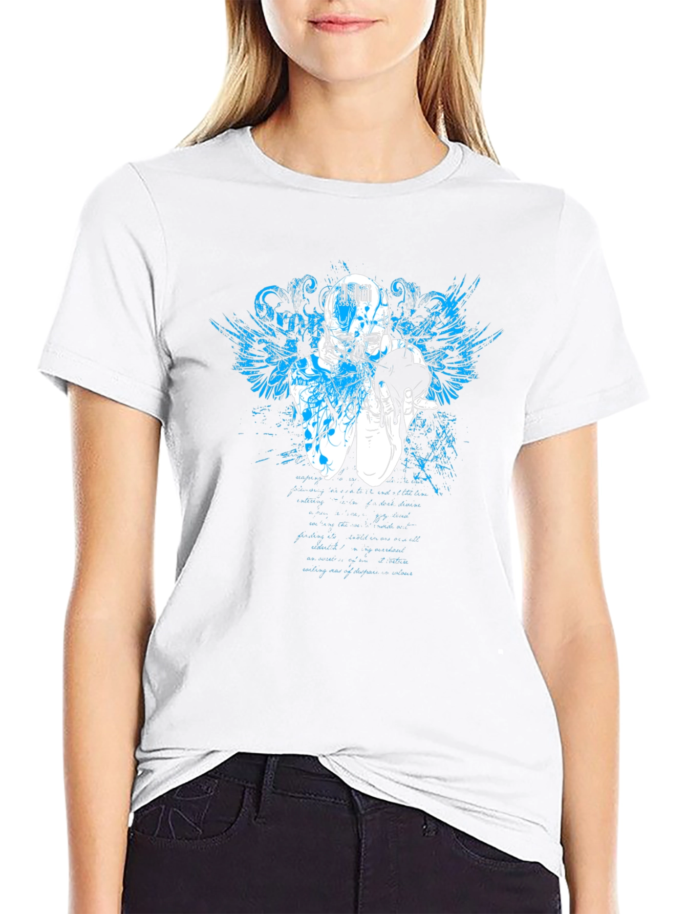 Skull Graphic Print Crew Neck T-Shirt
