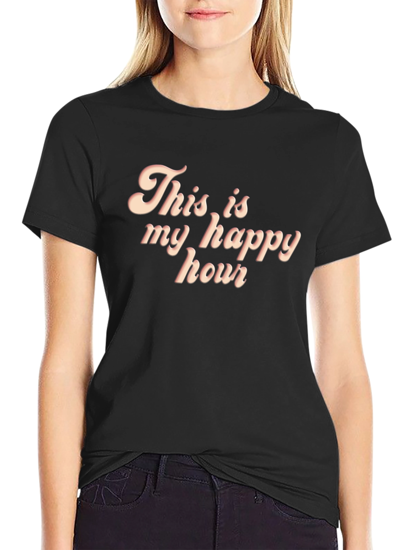 Happy Hour Graphic Tee - Retro Style T-Shirt