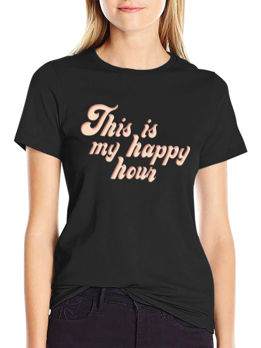 Happy Hour Graphic Tee - Retro Style T-Shirt