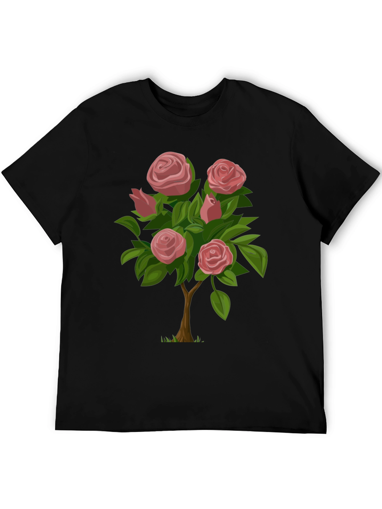 Rose Bush Graphic Tee - Stylish Casual Wear