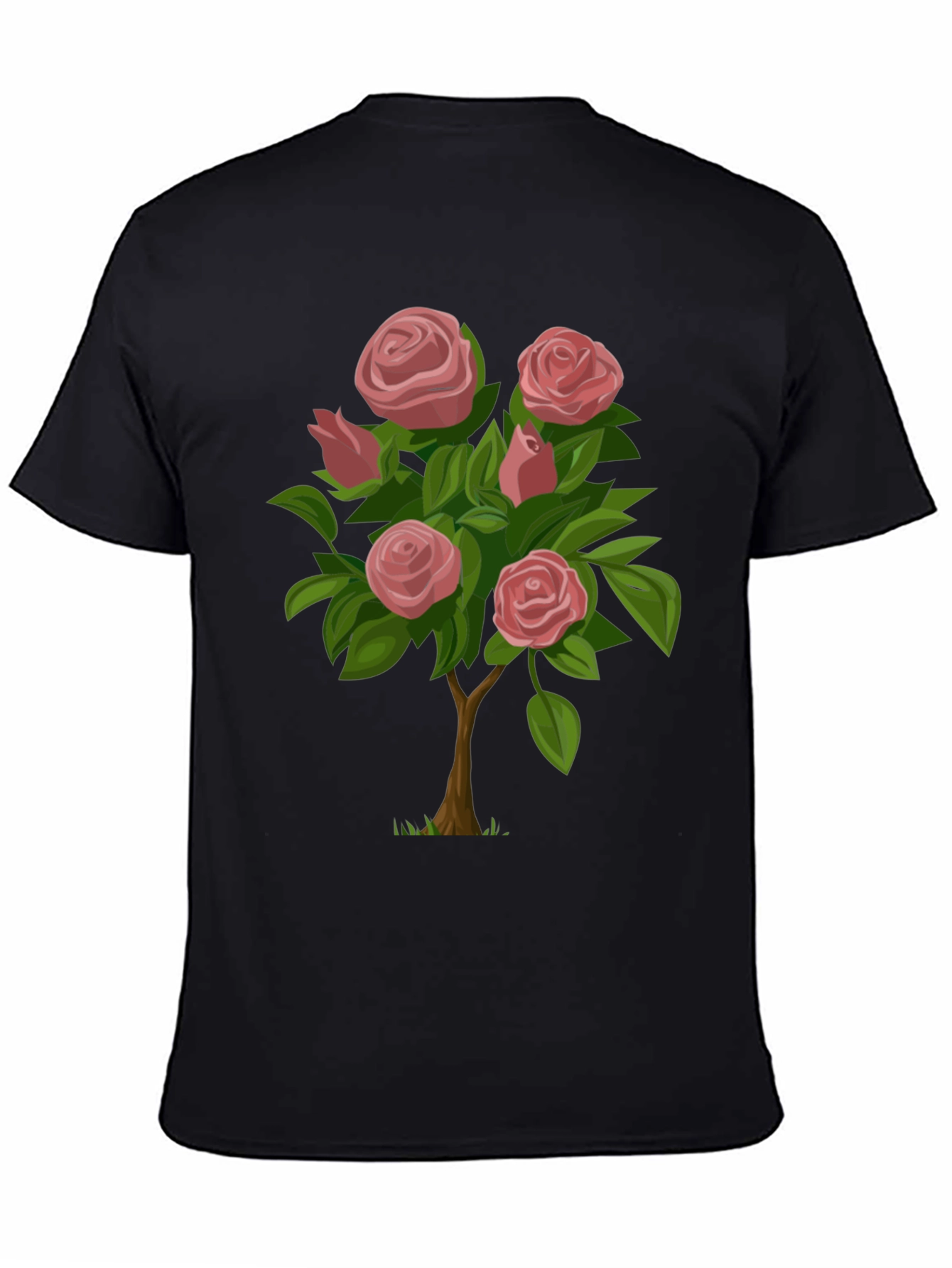 Rose Bush Graphic Tee - Stylish Casual Wear