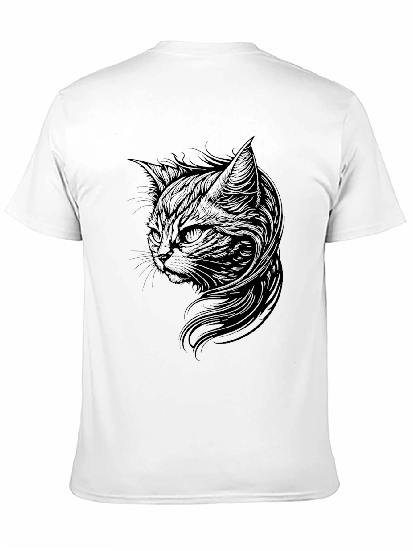 Black Cat Graphic Tee - Mens Fashion