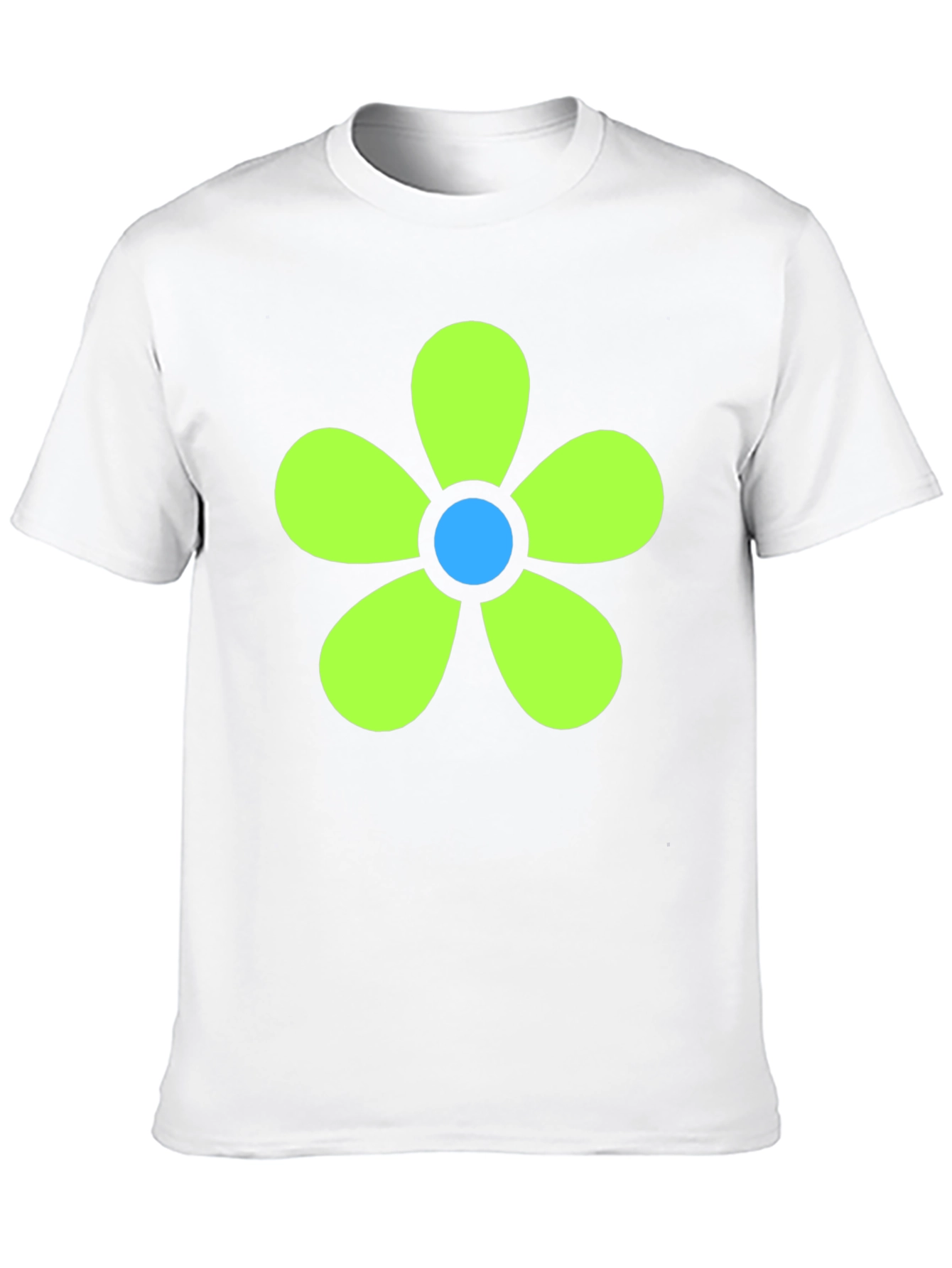Retro Flower Power Tee - Black Cotton Blend