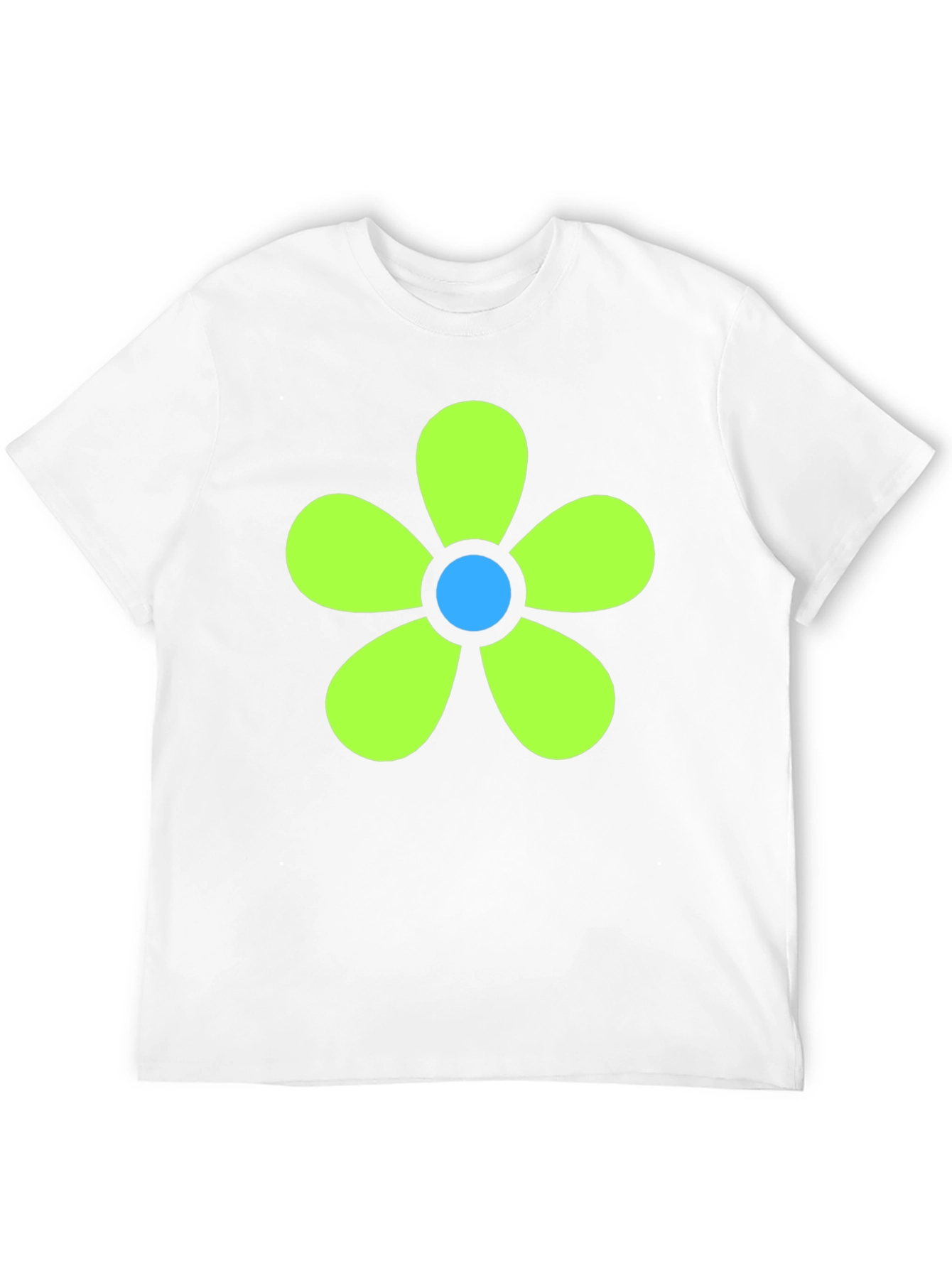 Retro Flower Power Tee - Black Cotton Blend