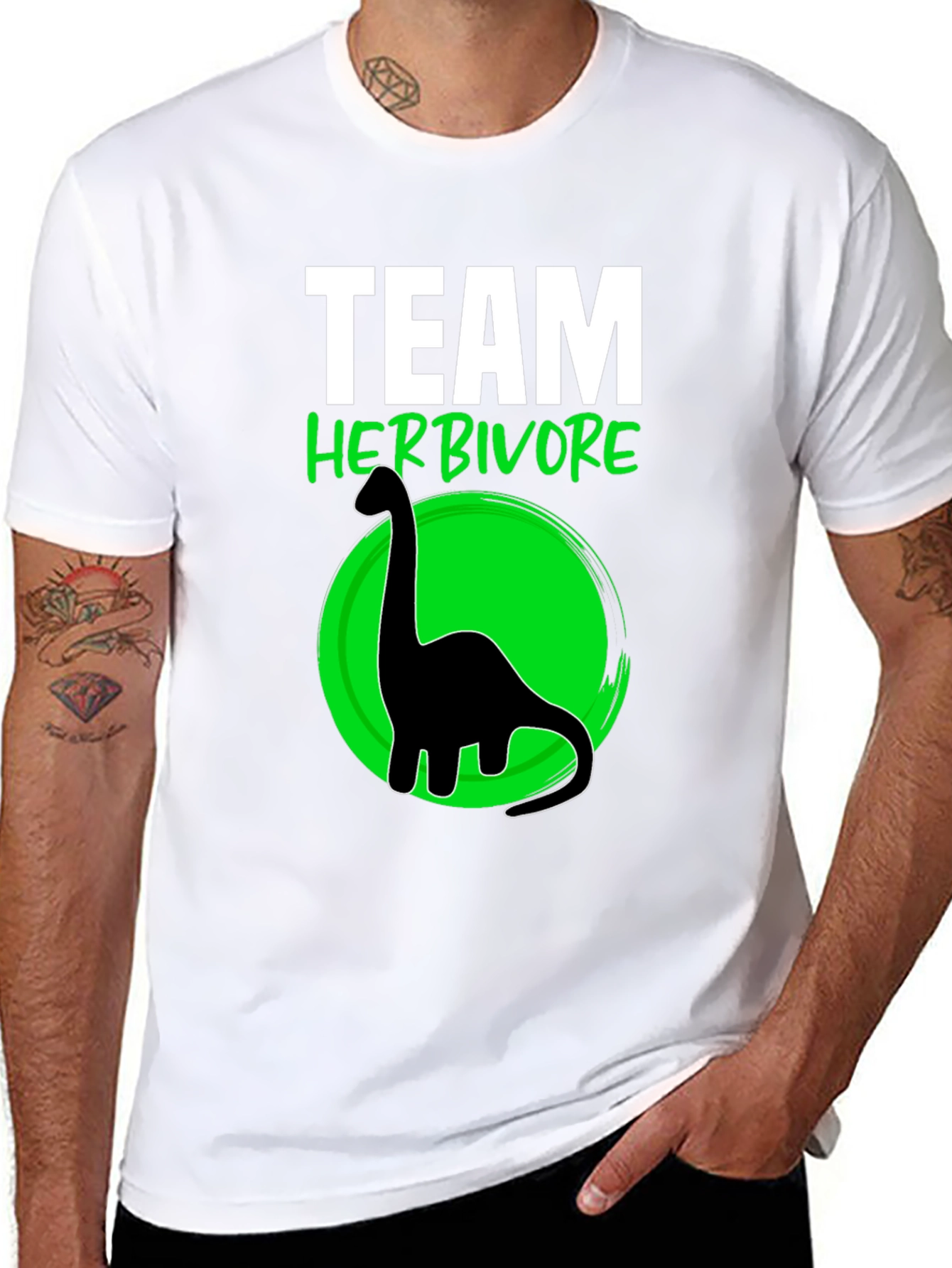 Team Herbivore T-Shirt Dinosaur Vegan