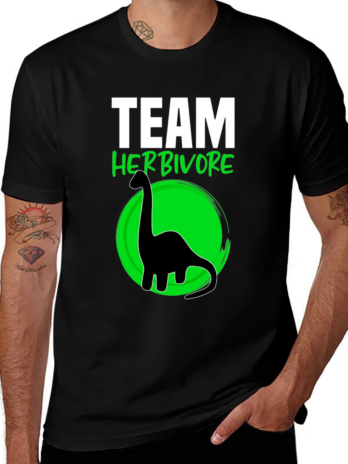 Team Herbivore T-Shirt Dinosaur Vegan