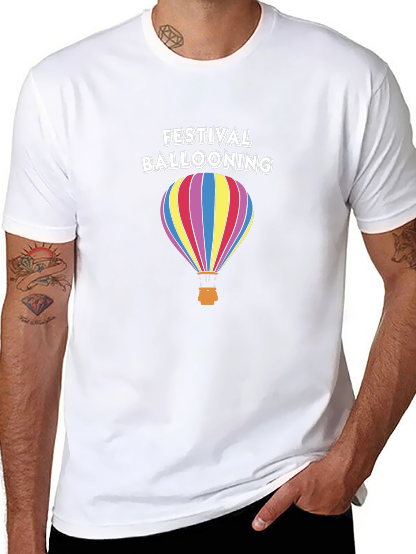 Festival Ballooning Black T-Shirt