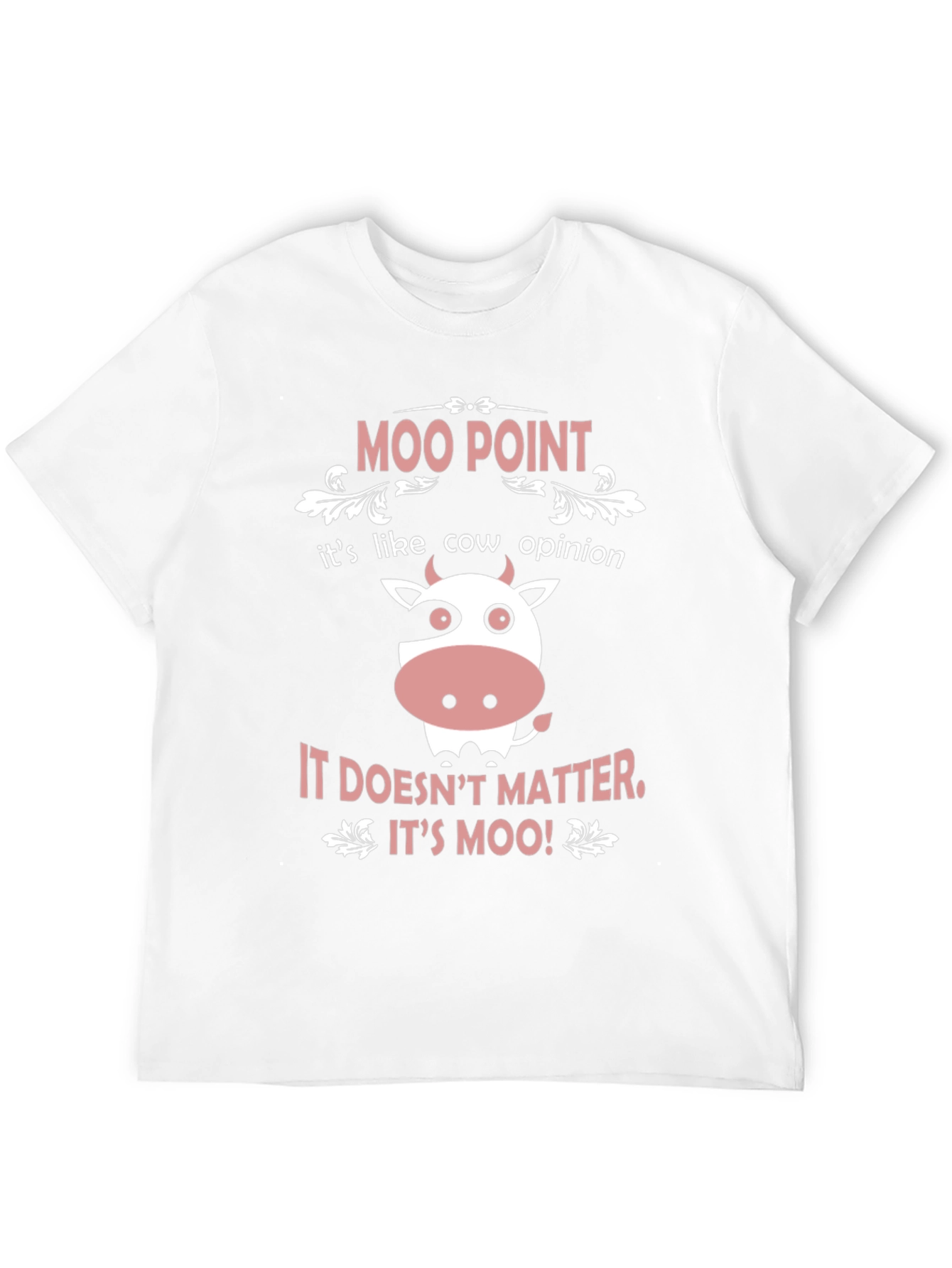 Moo Point Mens T-Shirt - Funny Cow Graphic Tee