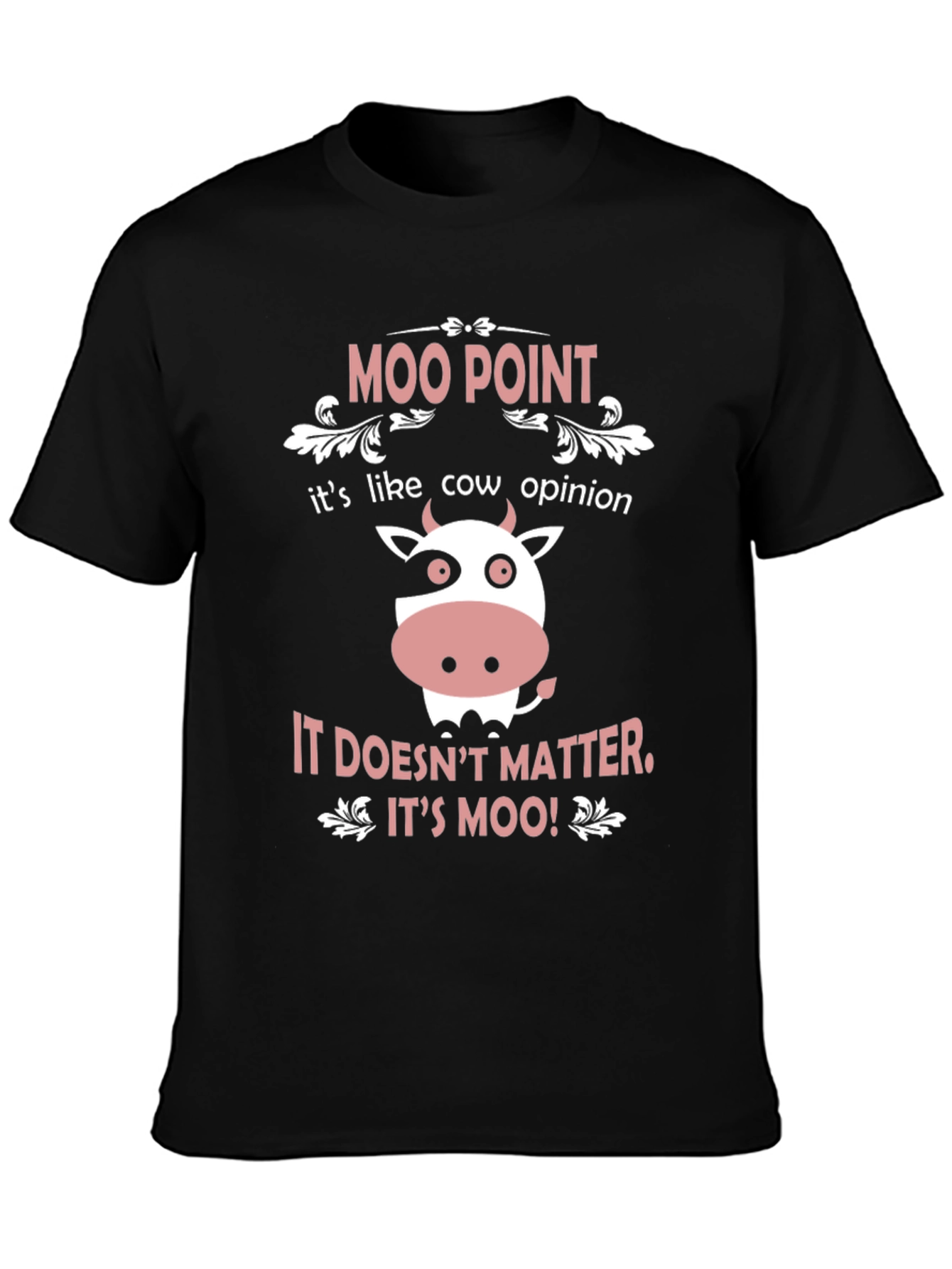 Moo Point Mens T-Shirt - Funny Cow Graphic Tee