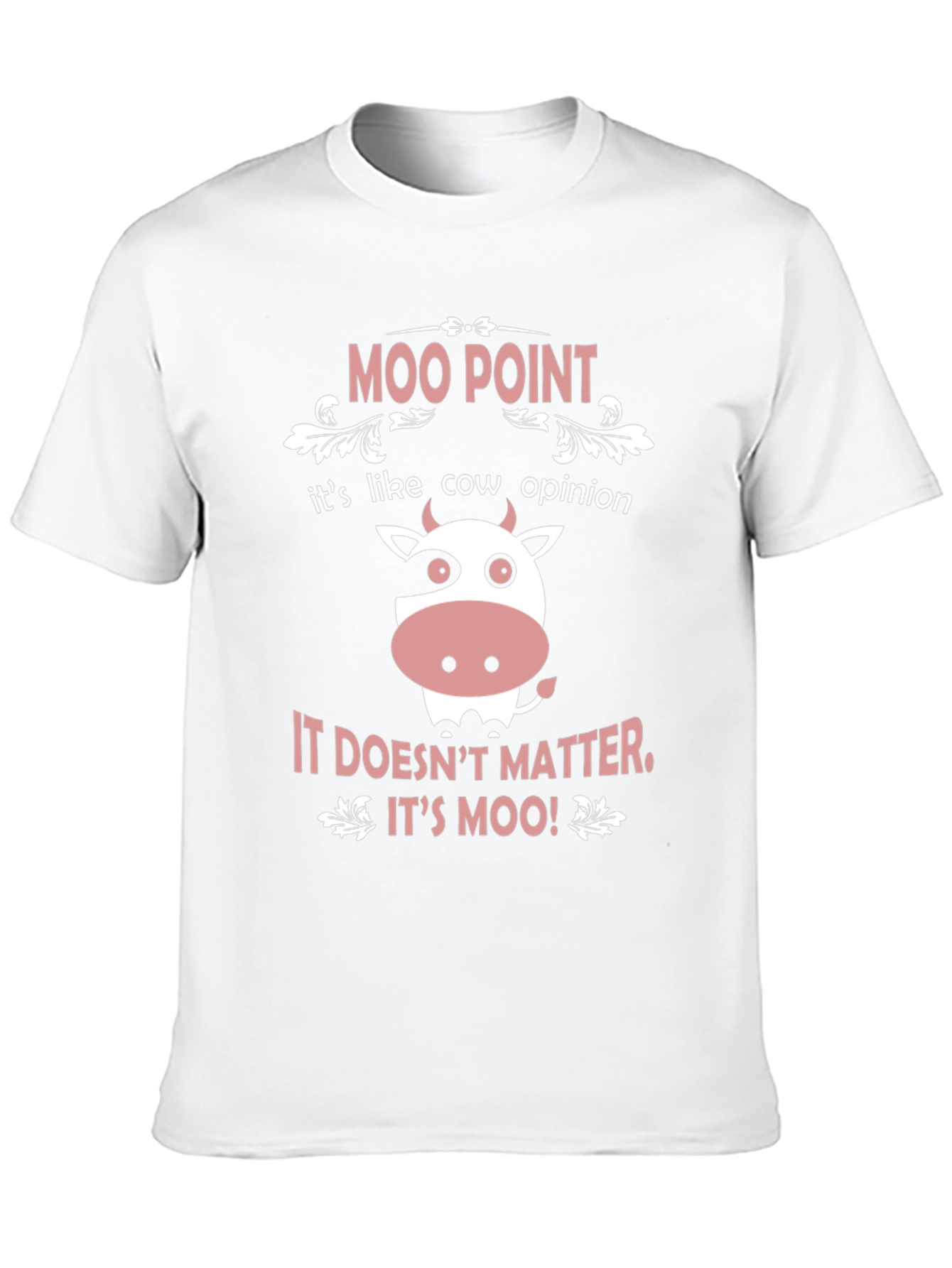 Moo Point Mens T-Shirt - Funny Cow Graphic Tee