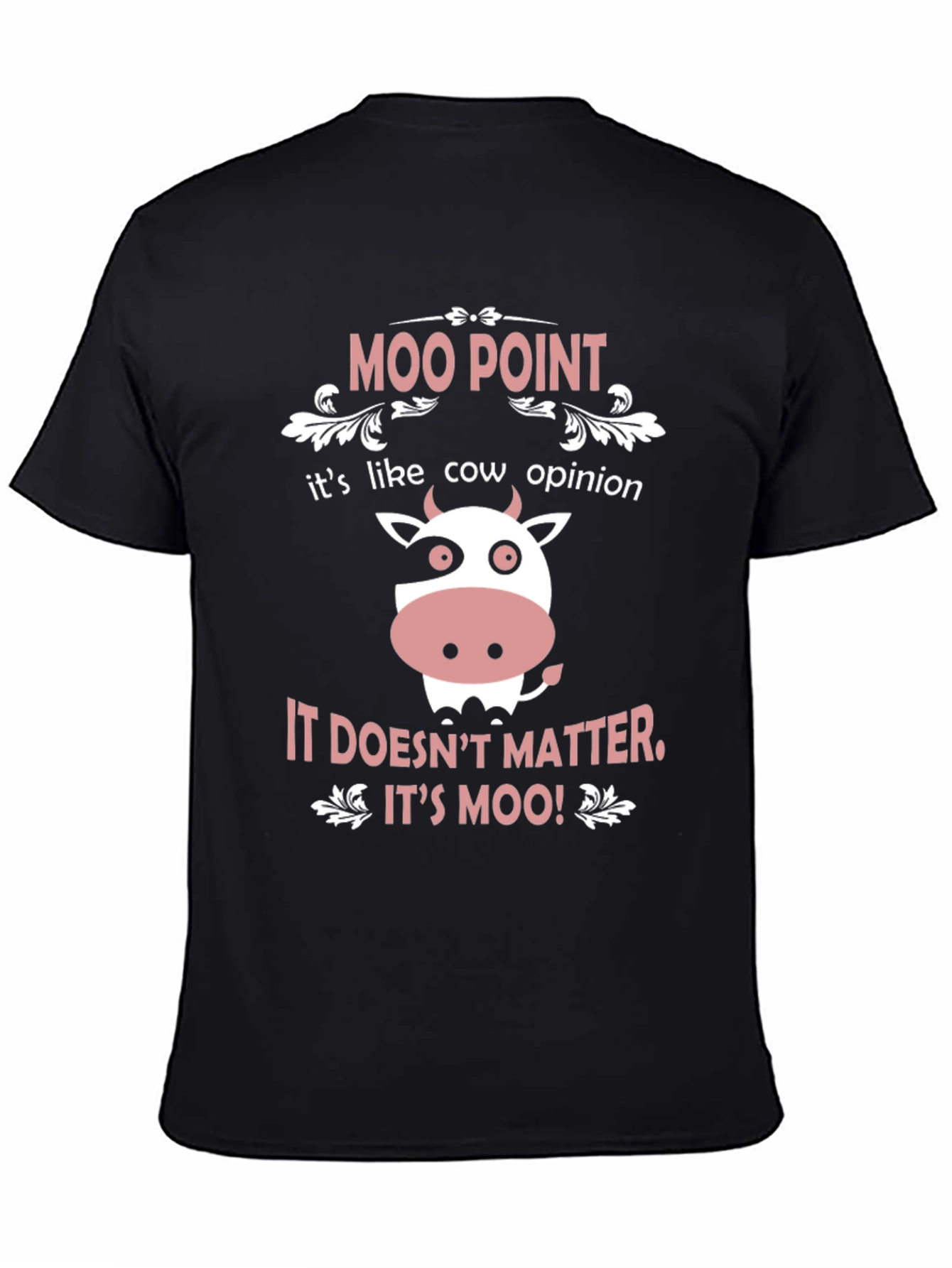 Moo Point Mens T-Shirt - Funny Cow Graphic Tee
