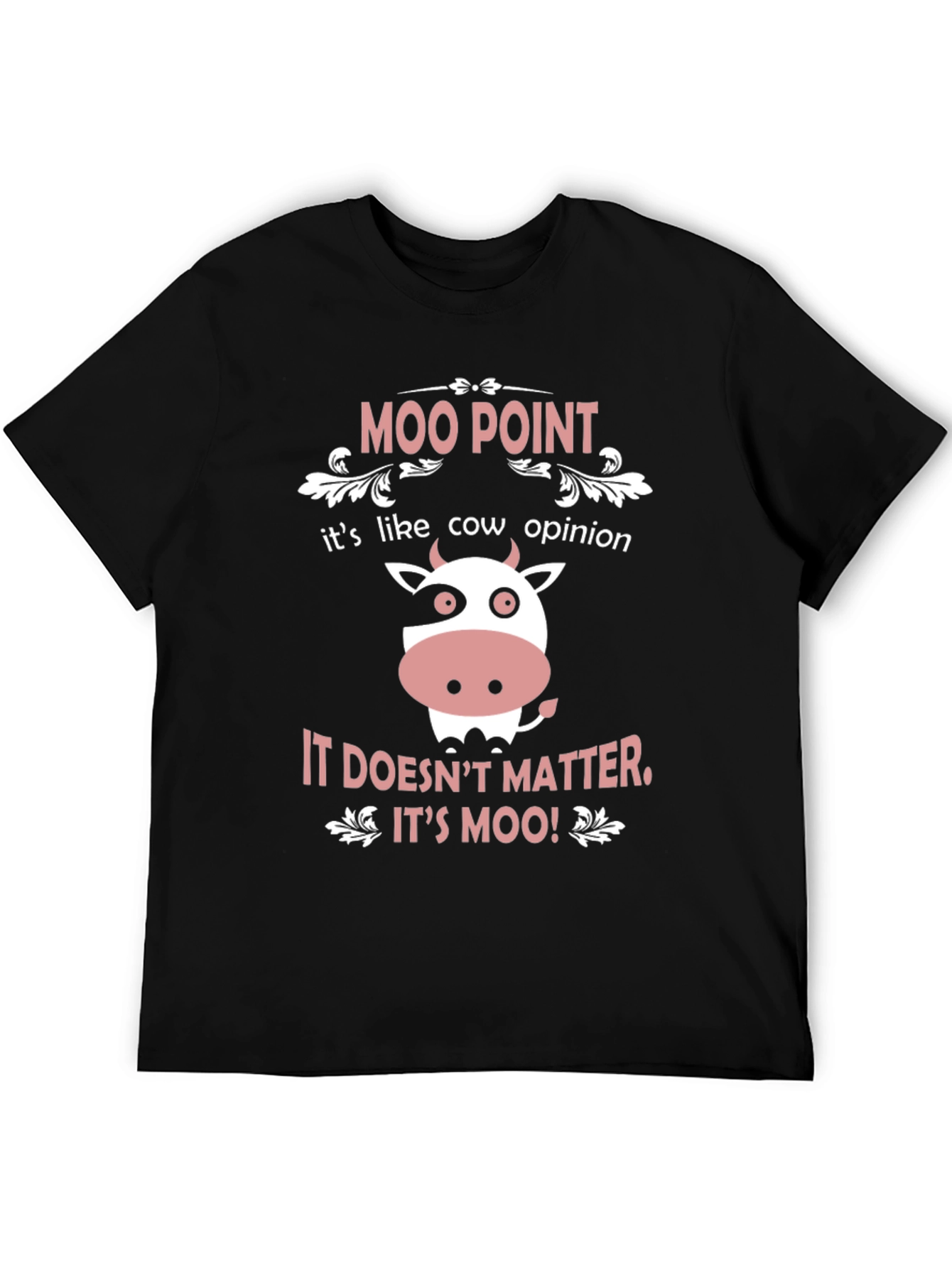 Moo Point Mens T-Shirt - Funny Cow Graphic Tee
