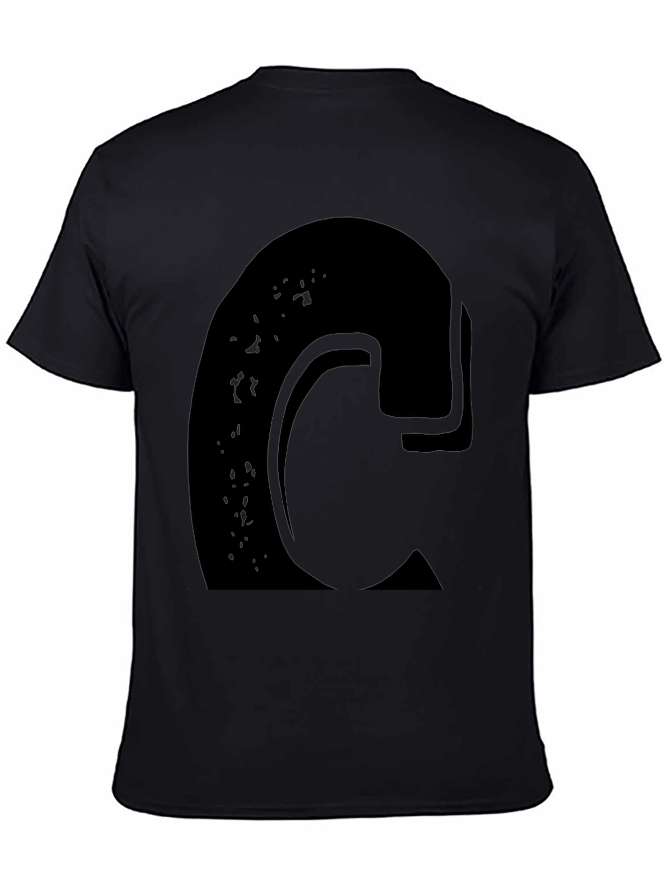 Bold Initial Graphic Tee - Black Cotton