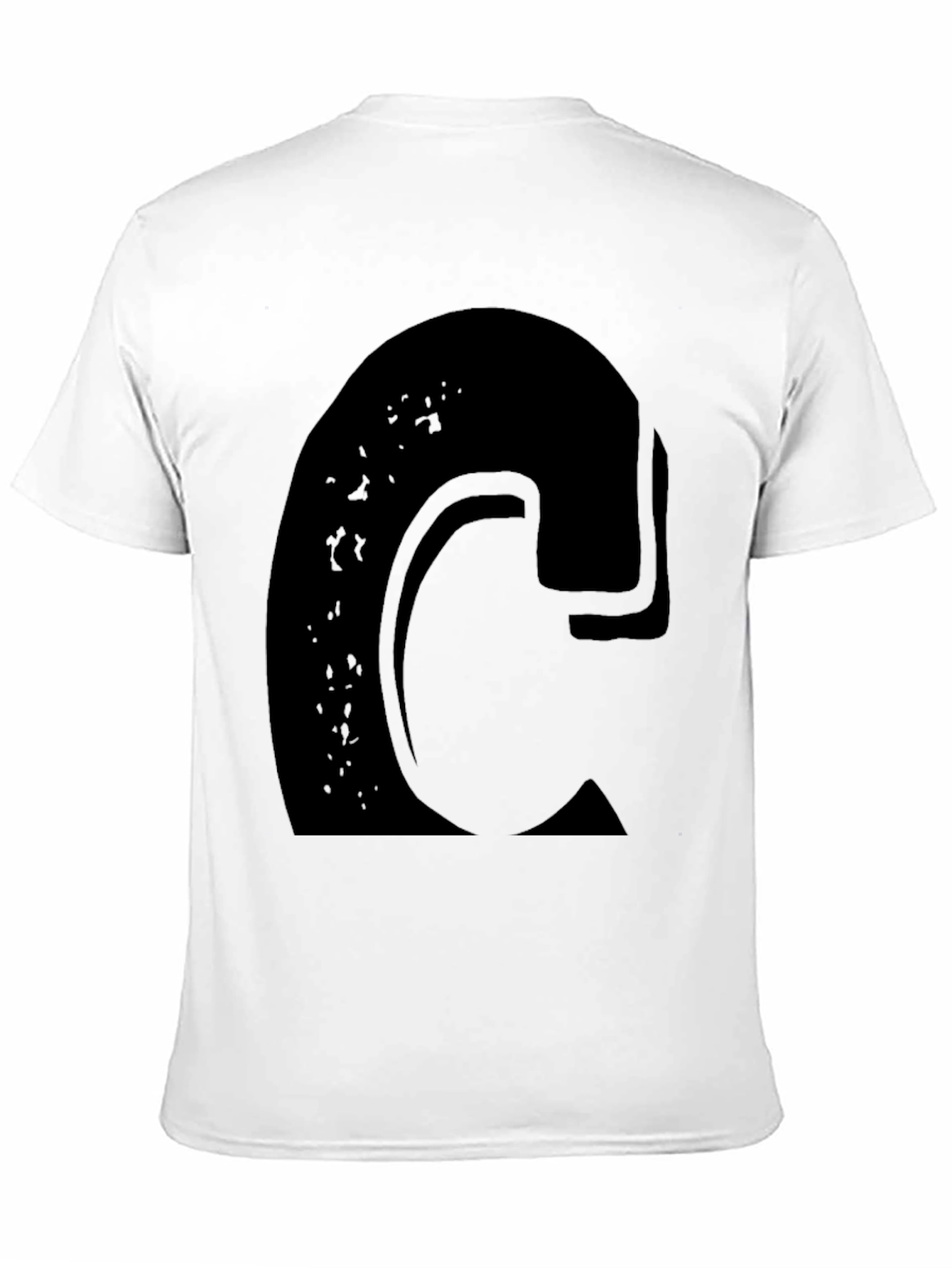 Bold Initial Graphic Tee - Black Cotton