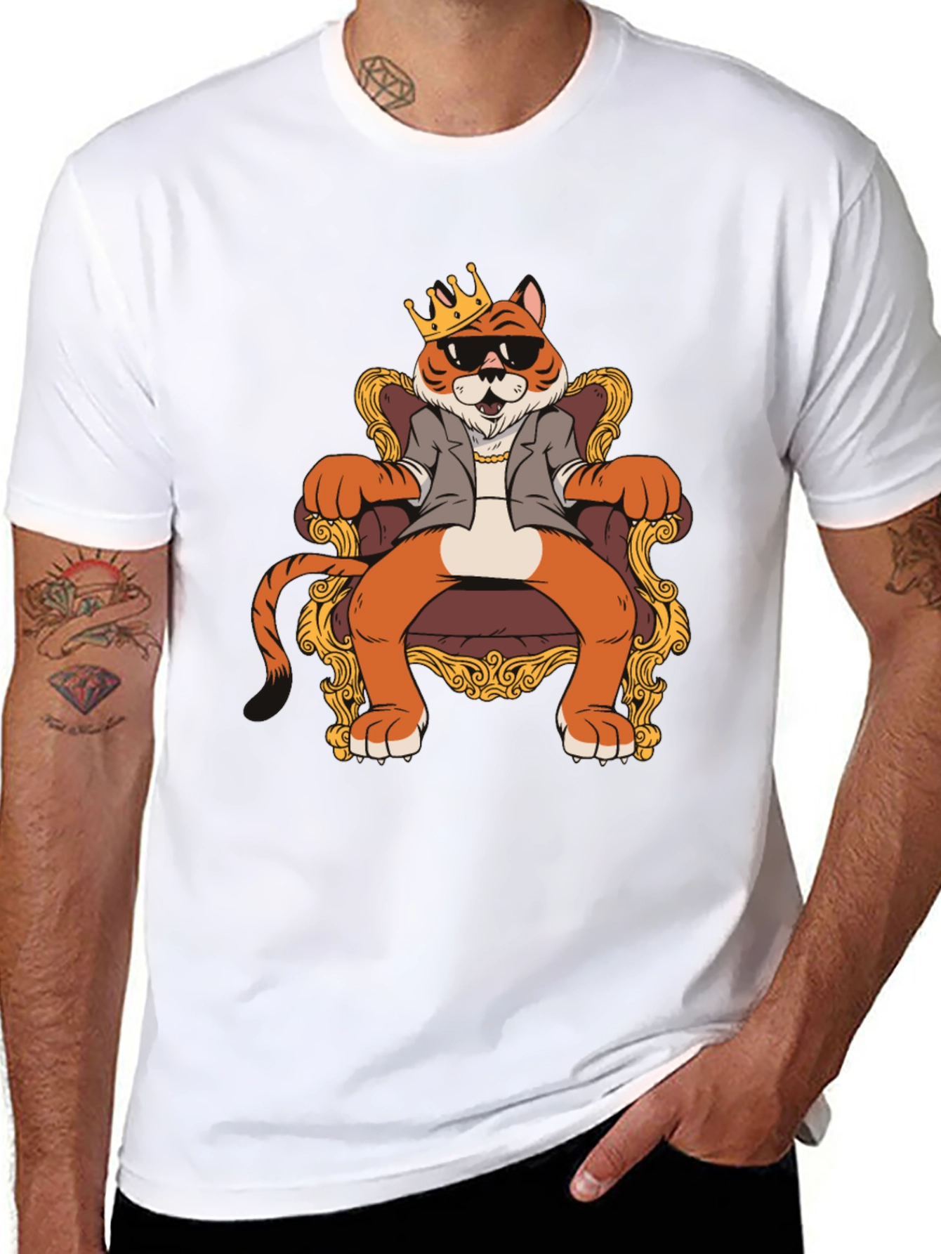 Tiger King Graphic T-Shirt - Cool Animal Tee