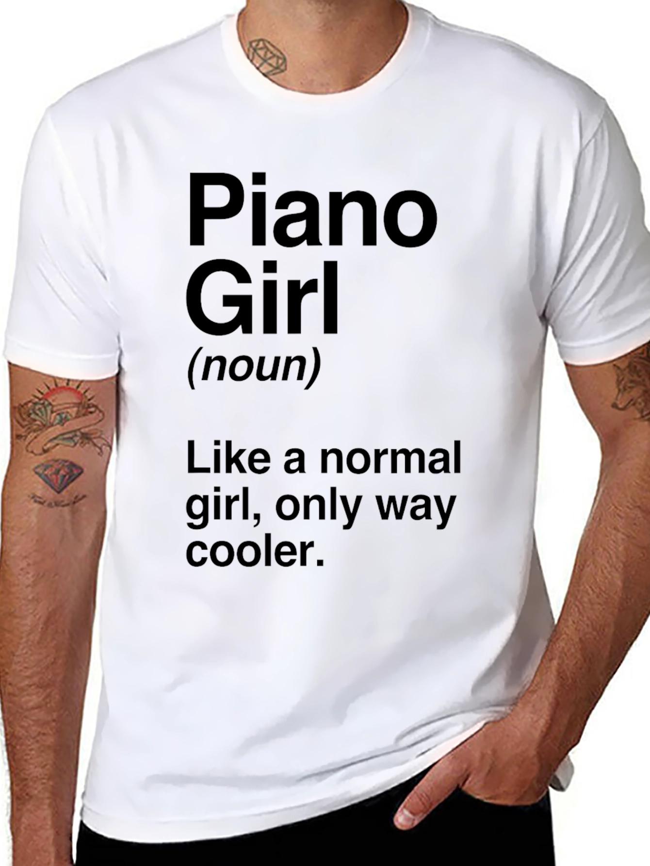 Piano Girl T-Shirt - Unique Musician Gift