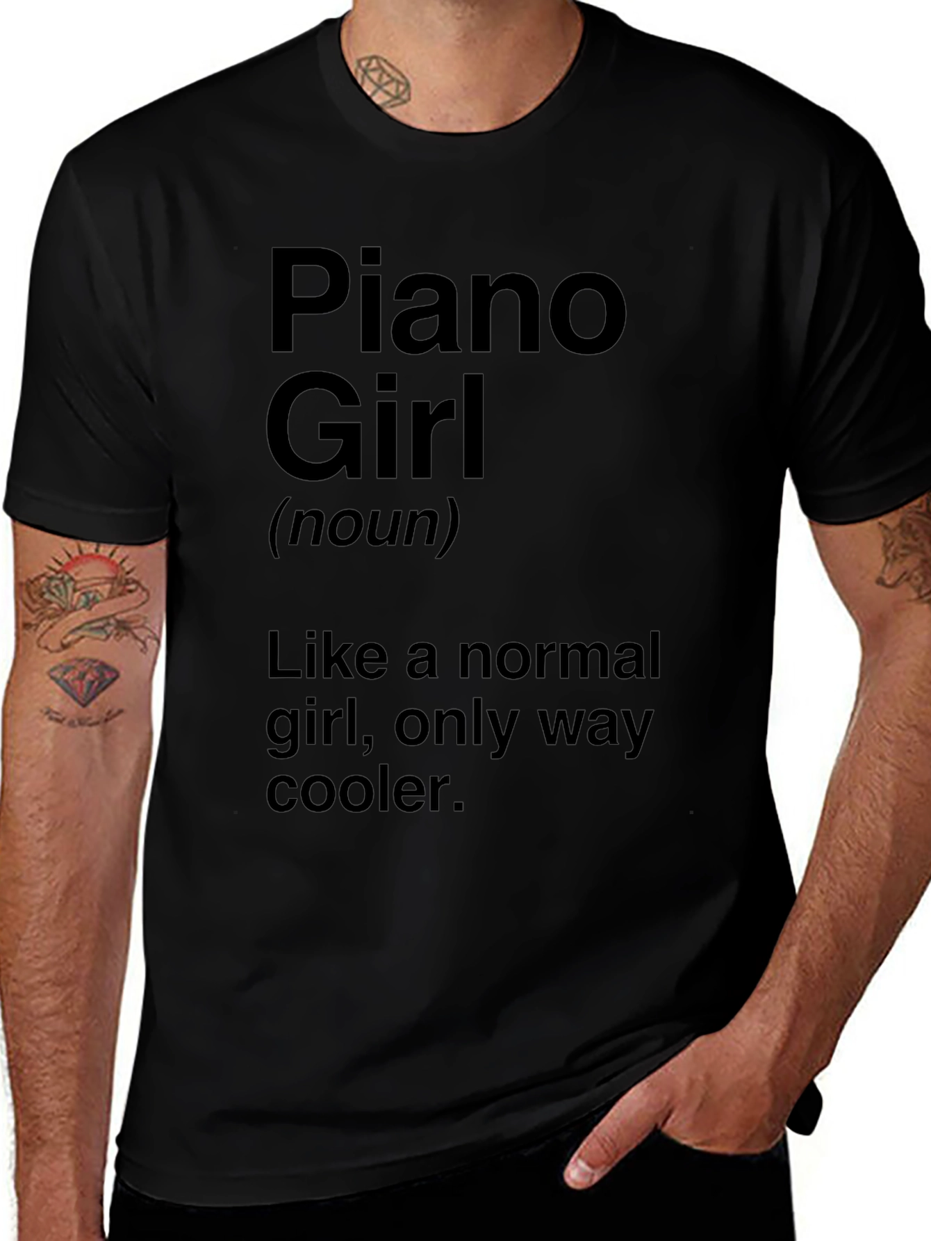 Piano Girl T-Shirt - Unique Musician Gift