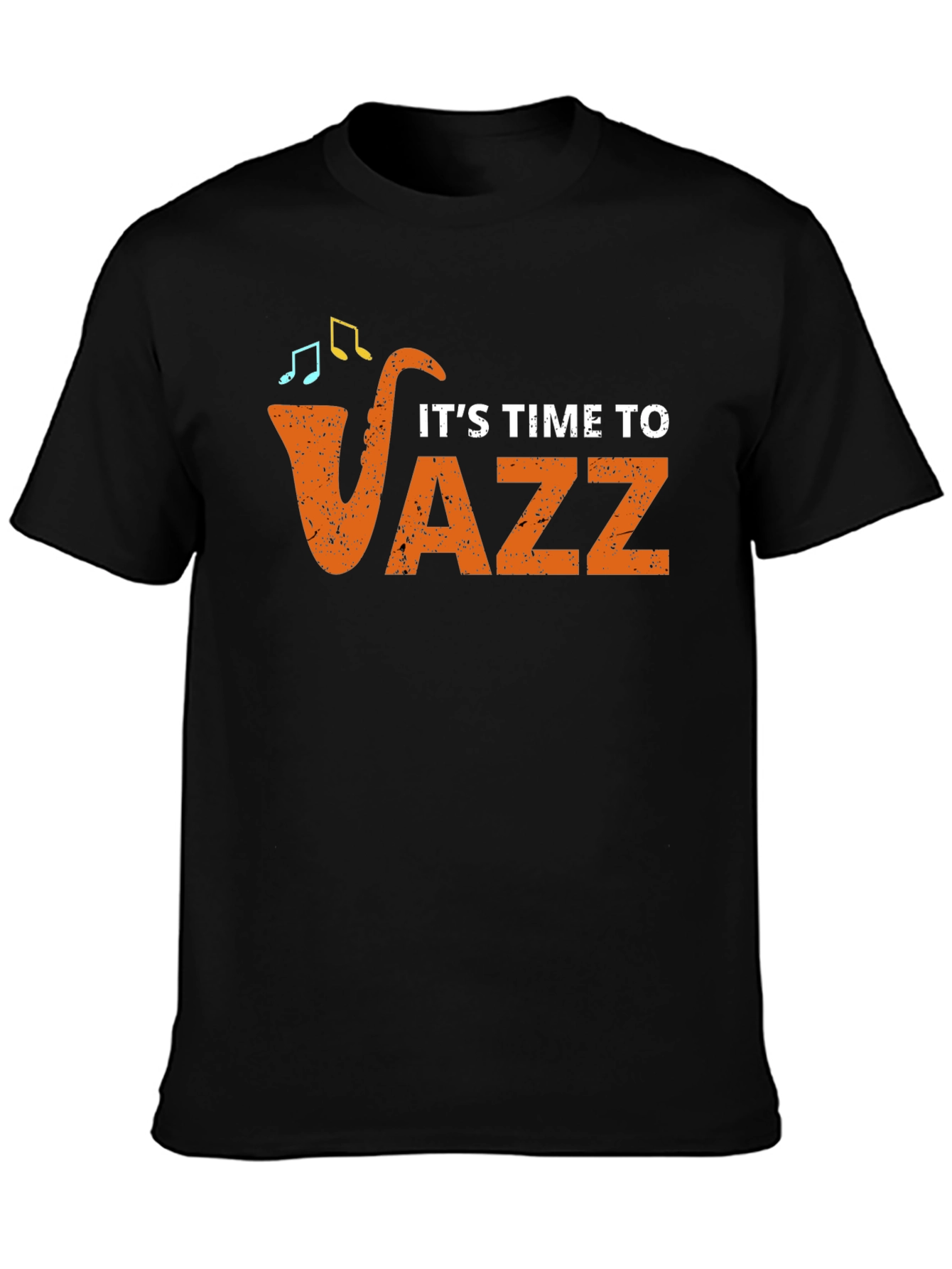 Its Time to Jazz Graphic Black T-Shirt