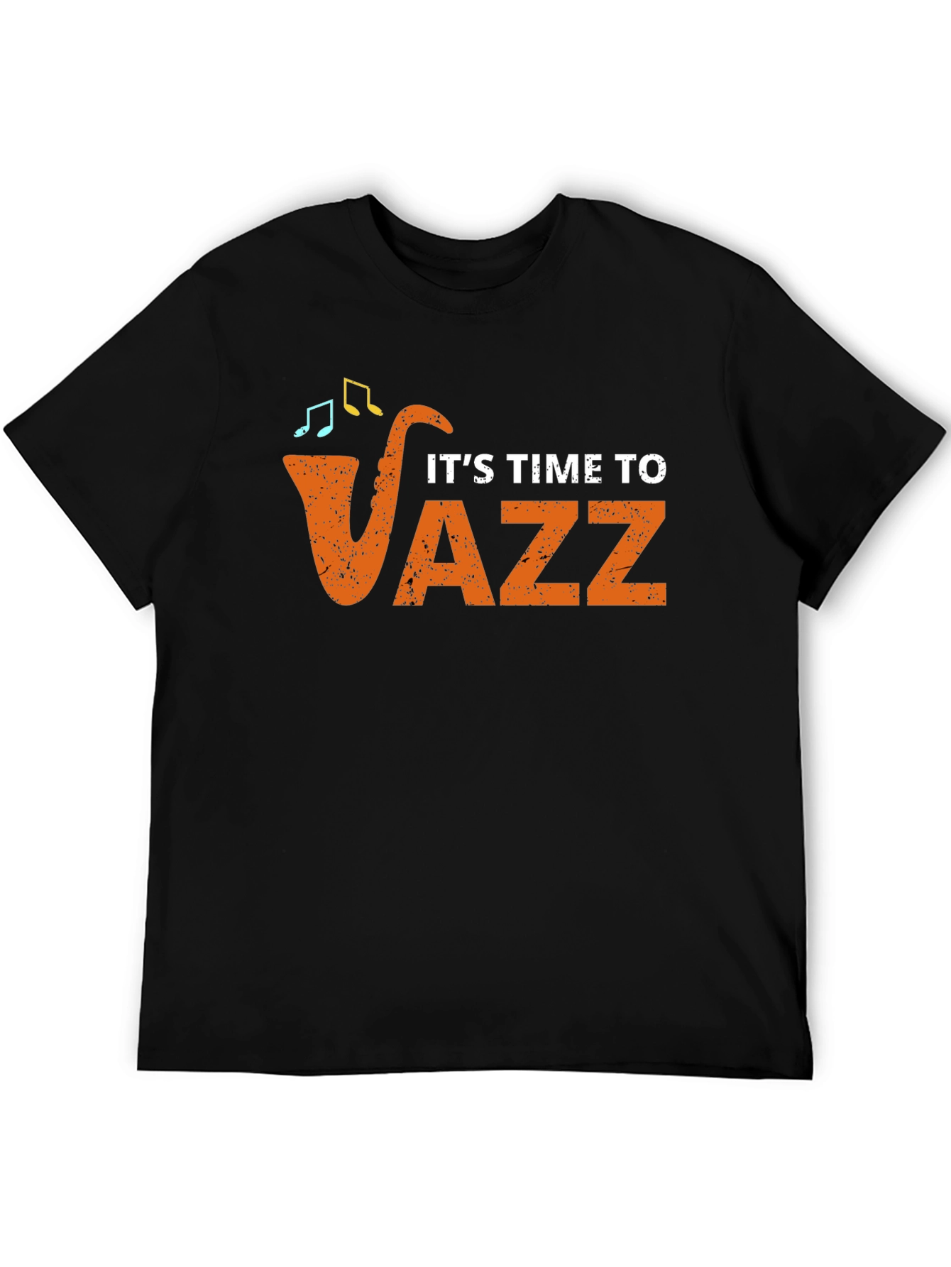 Its Time to Jazz Graphic Black T-Shirt
