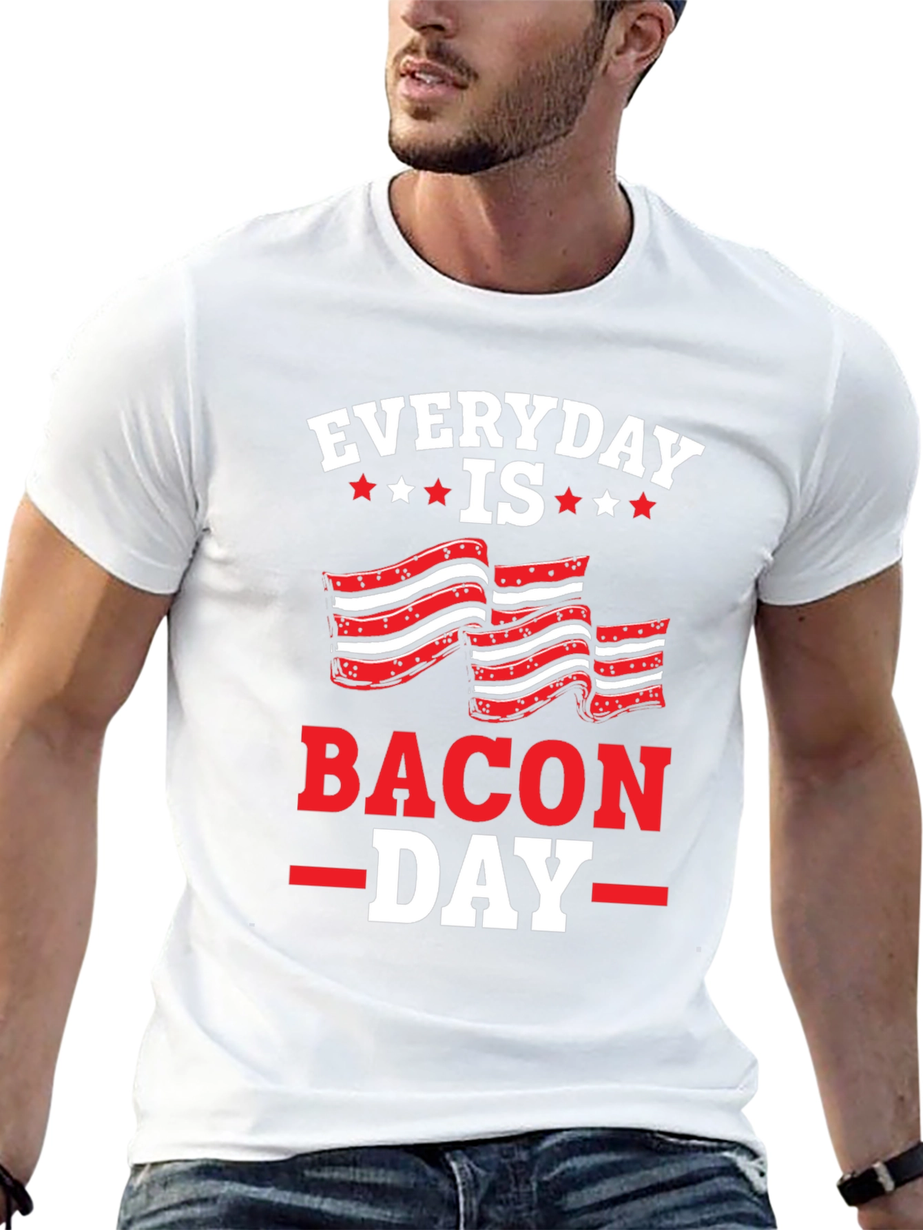 Everyday Is Bacon Day Black T-Shirt