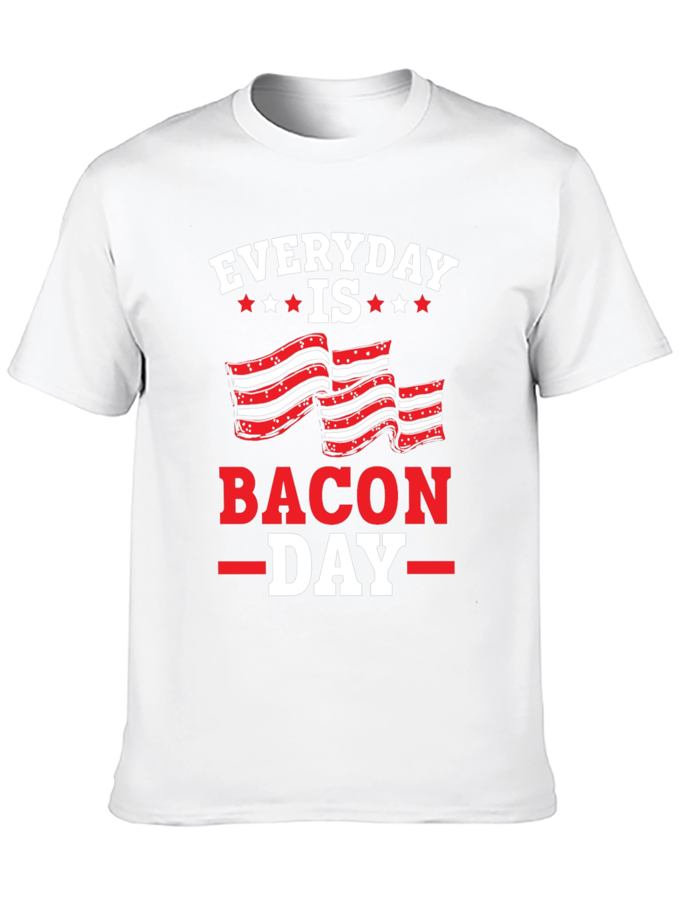 Everyday Is Bacon Day Black T-Shirt