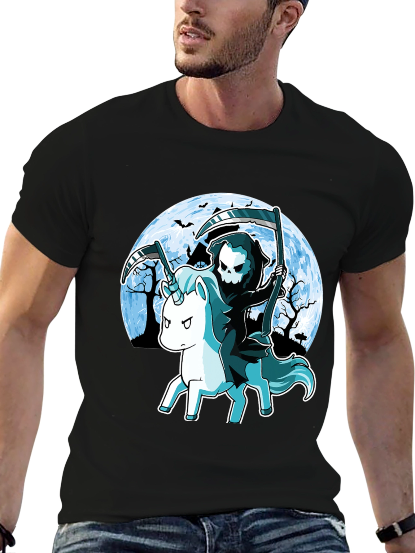 Grim Reaper Unicorn T-Shirt
