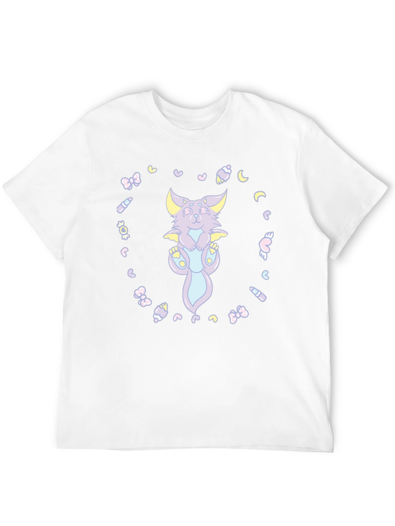 Cute Cartoon Dragon T-Shirt - Black Cotton Tee
