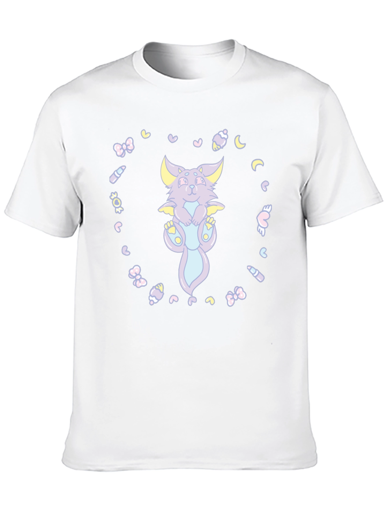 Cute Cartoon Dragon T-Shirt - Black Cotton Tee