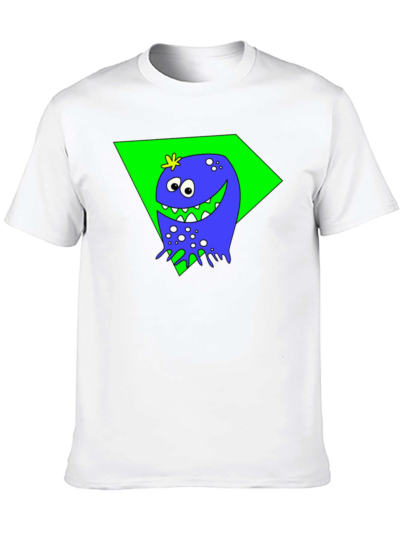 Funny Monster Graphic Tee - Black Cotton Shirt