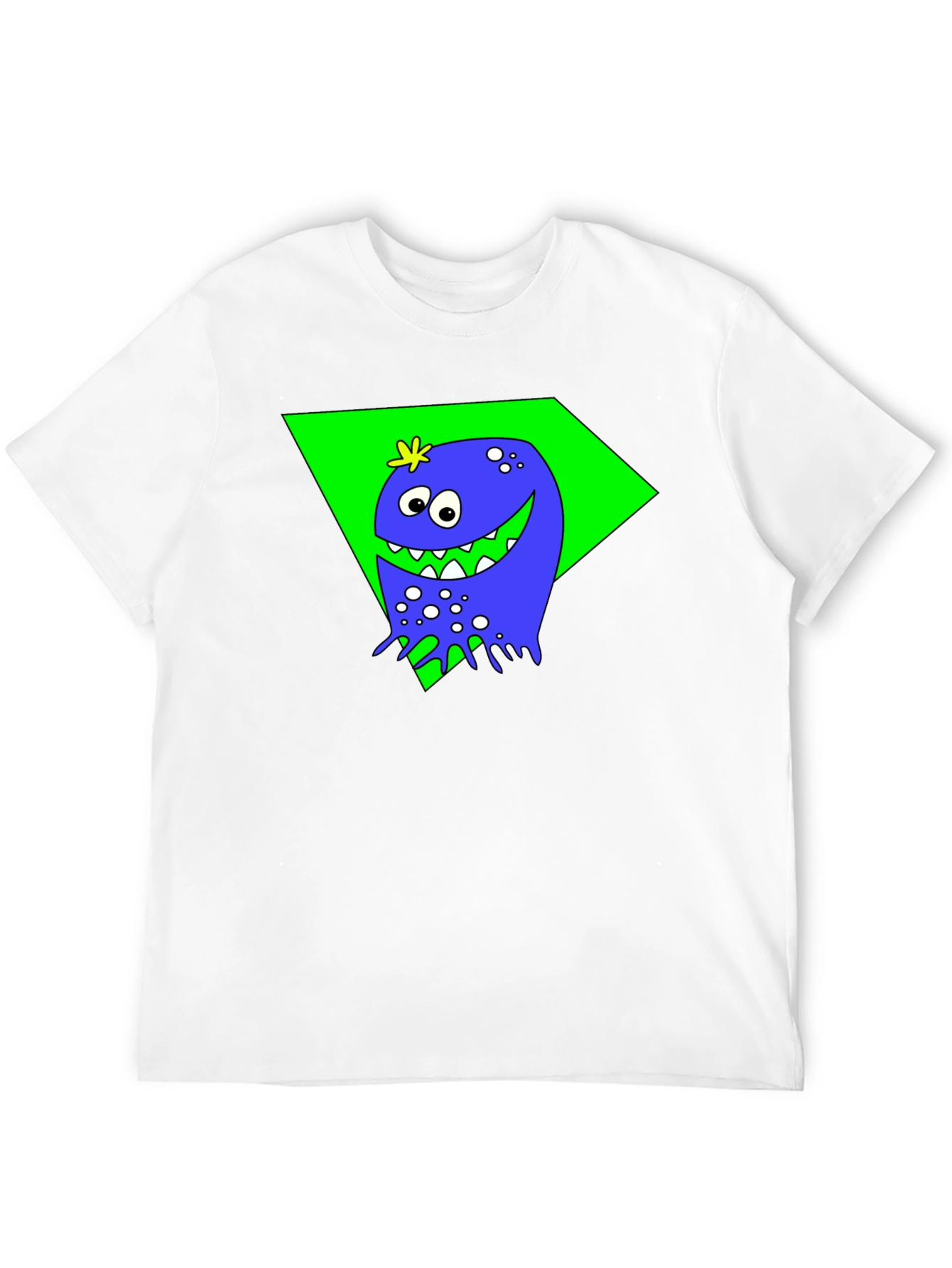 Funny Monster Graphic Tee - Black Cotton Shirt